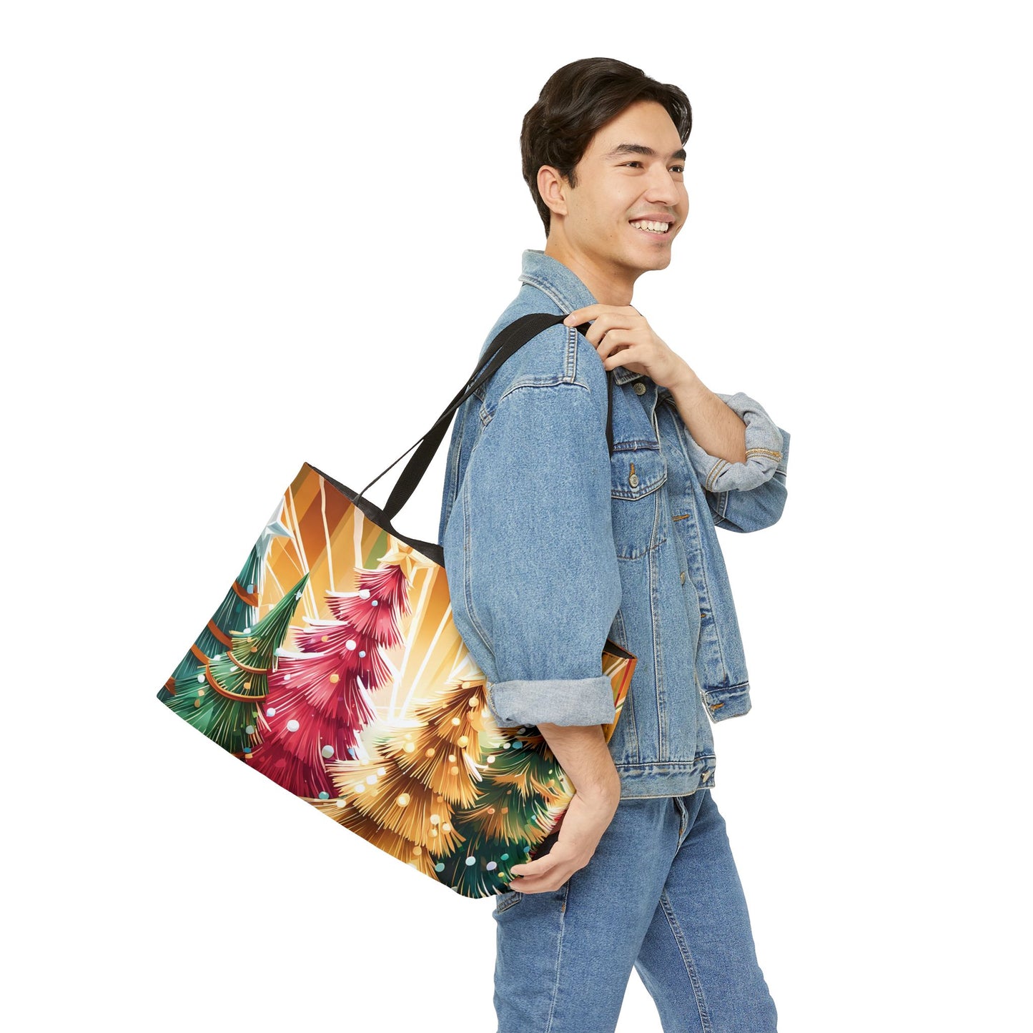 Twinkling Christmas Trees Tote Bag