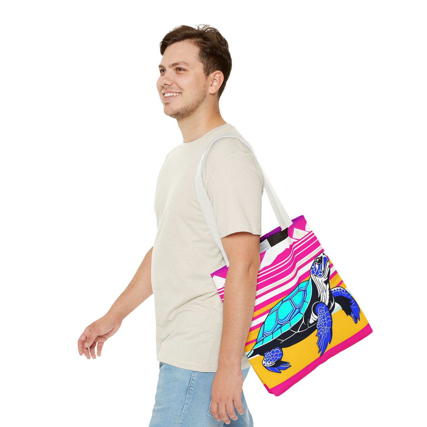 Retro Turtle Beach Tote Bag