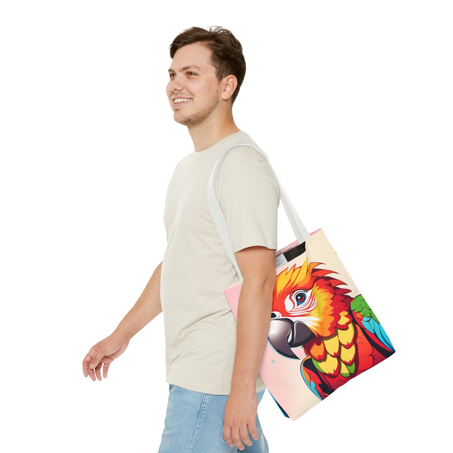 Pretty Parrot Print Tote Bag