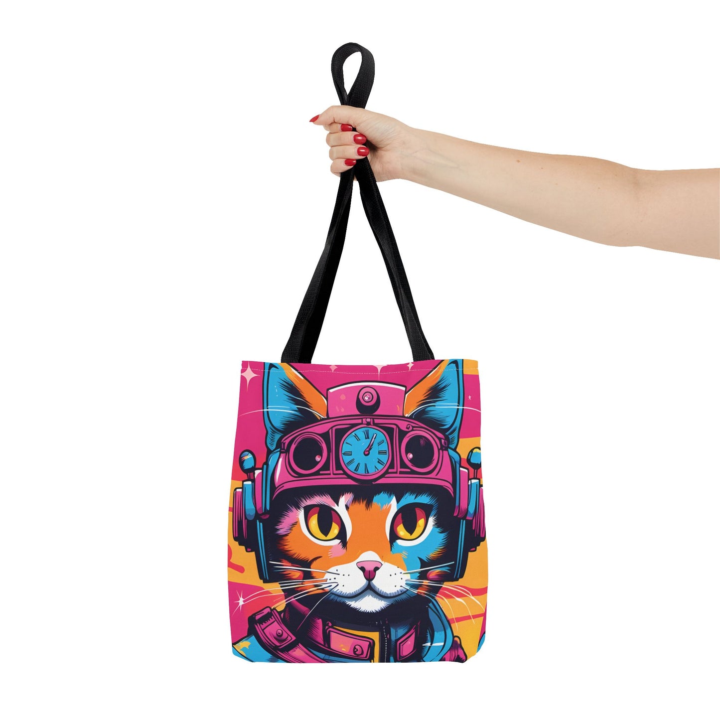 Futuristic Cat Tote Bag