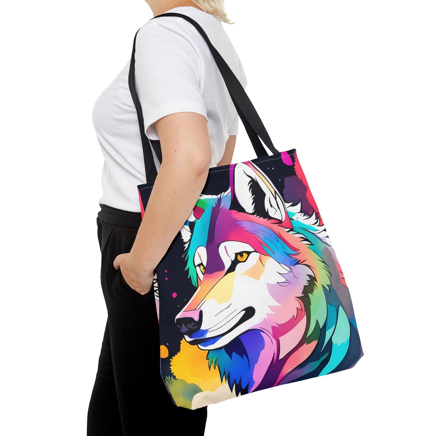 Cosmic Wolf Tote Bag