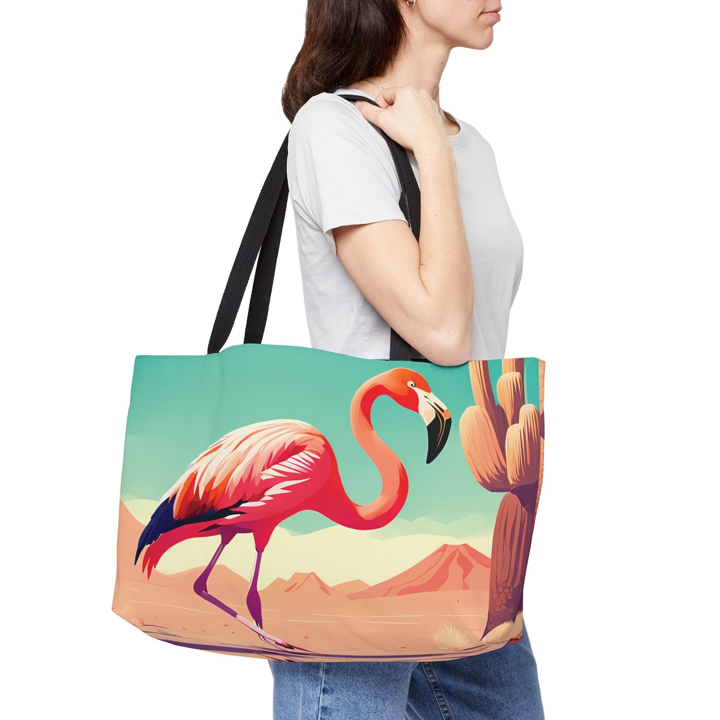 Desert Flamingo Tote Bag