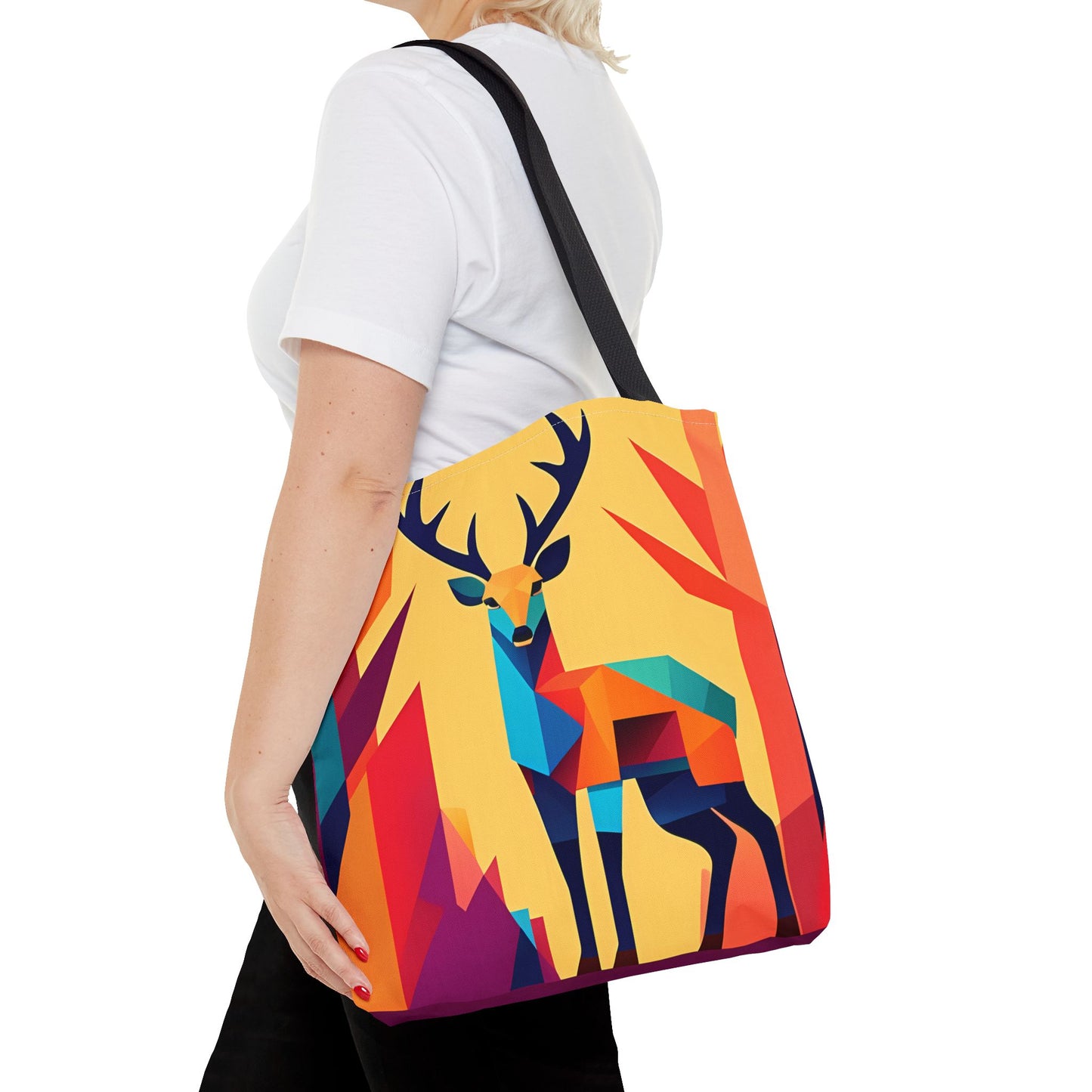 Geometric Deer Tote Bag