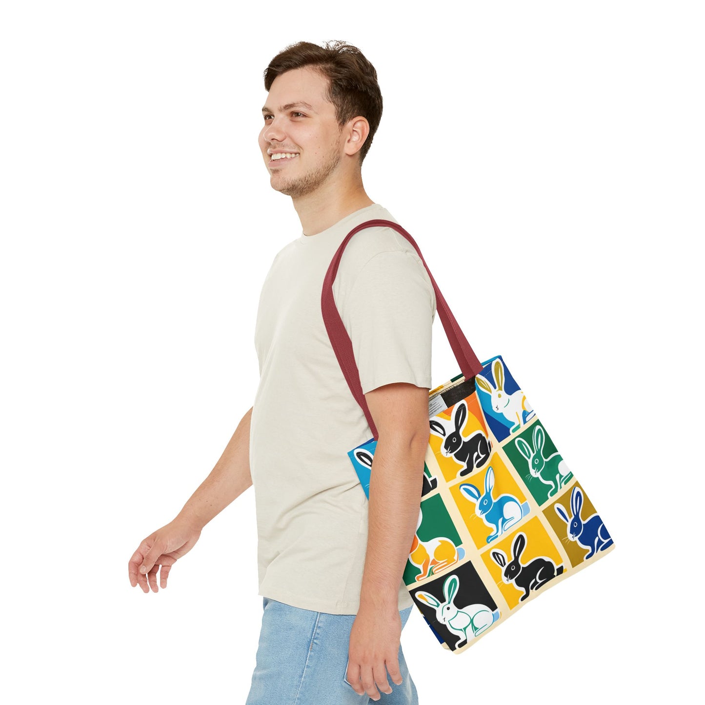 Rabbit Patchwork Tote Bag