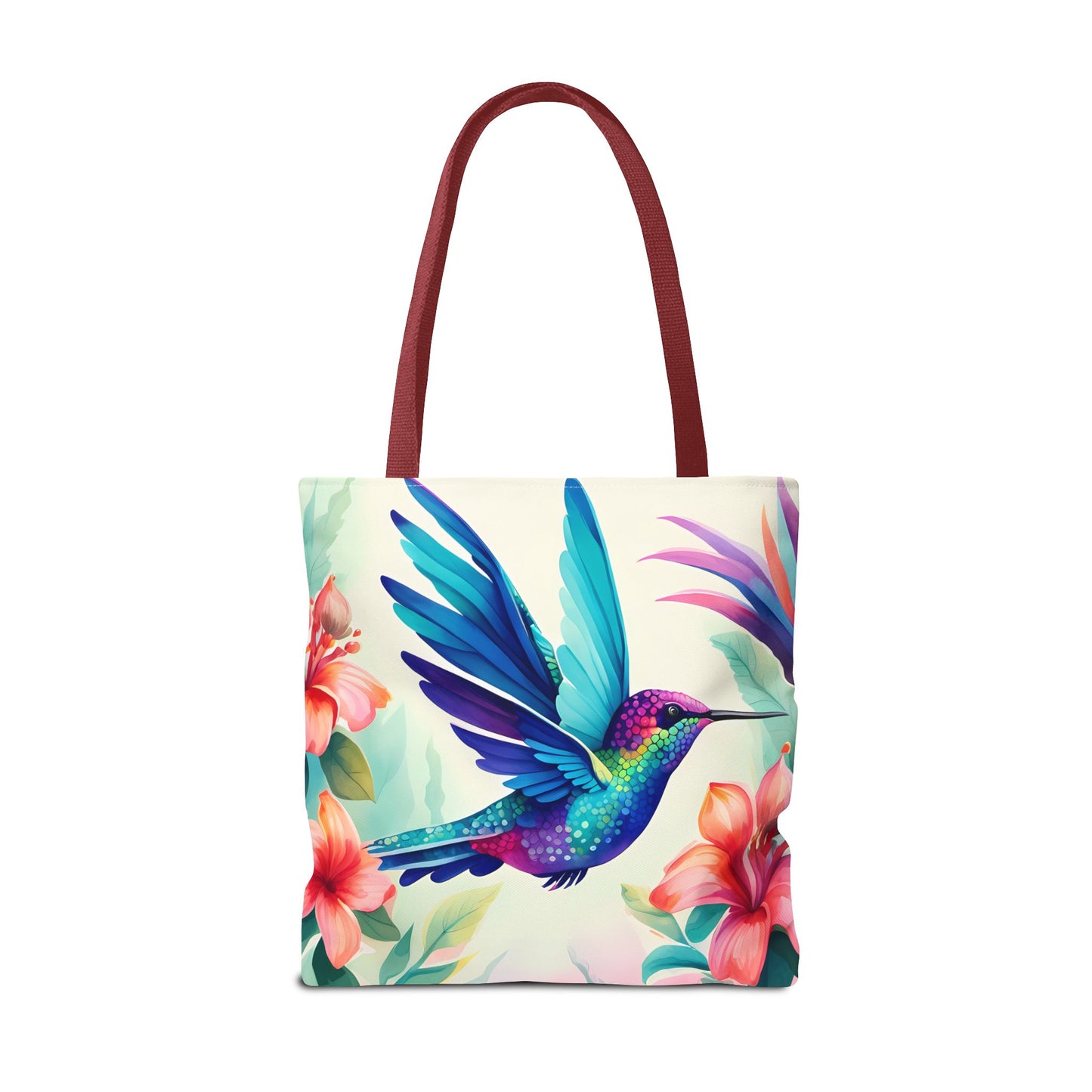 Floral Hummingbird Tote Bag