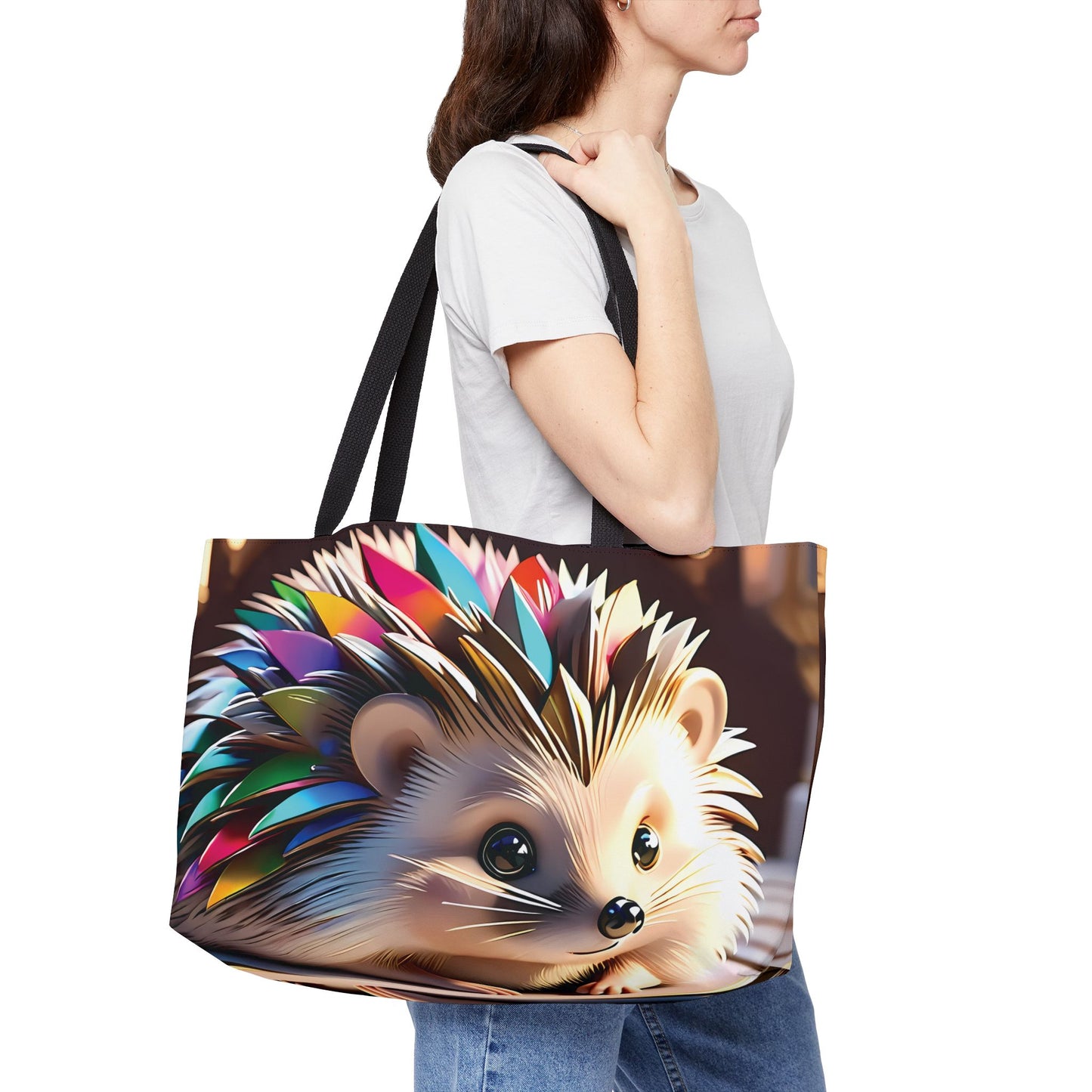 Rainbow Hedgehog Tote Bag