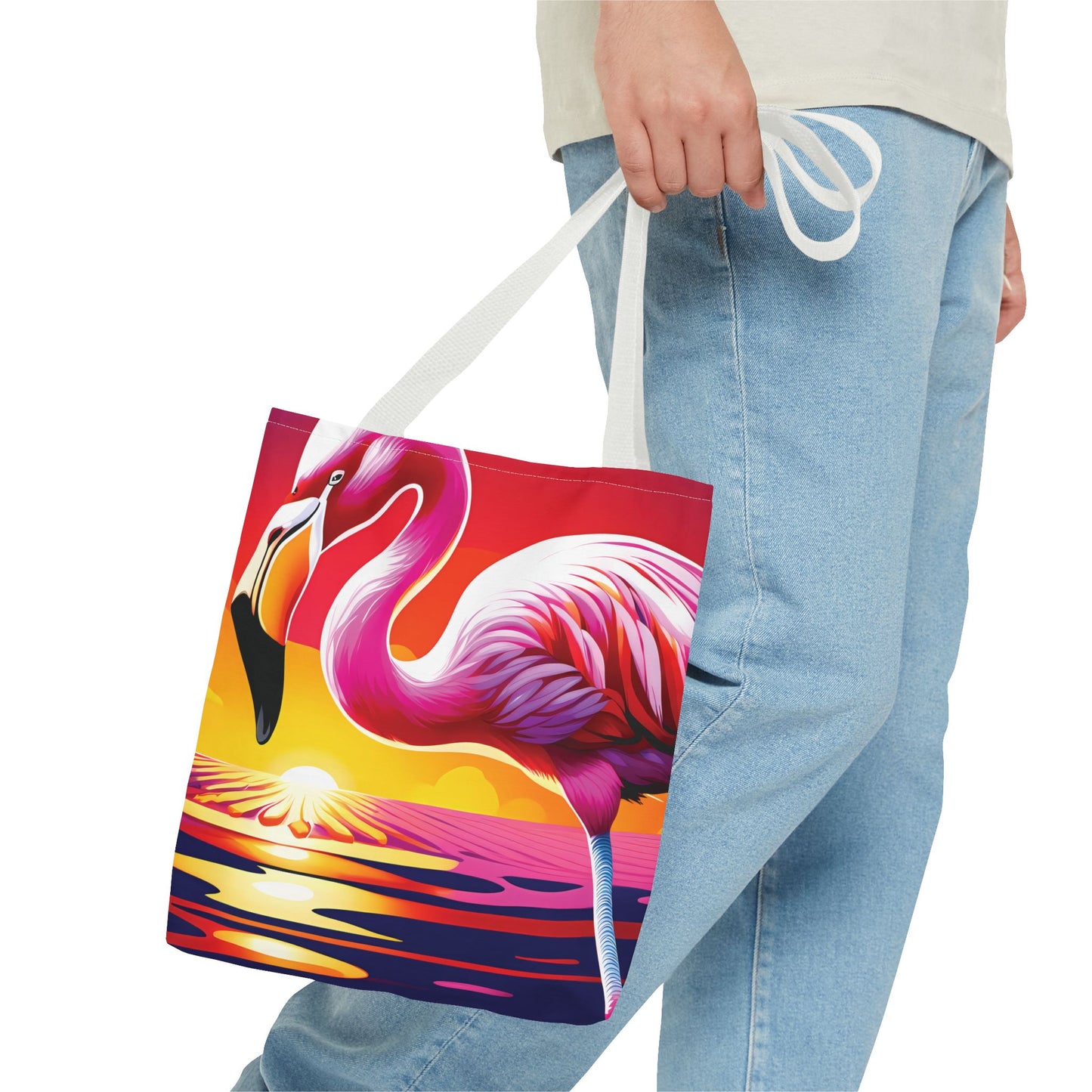 Sunset Flamingo Tote Bag