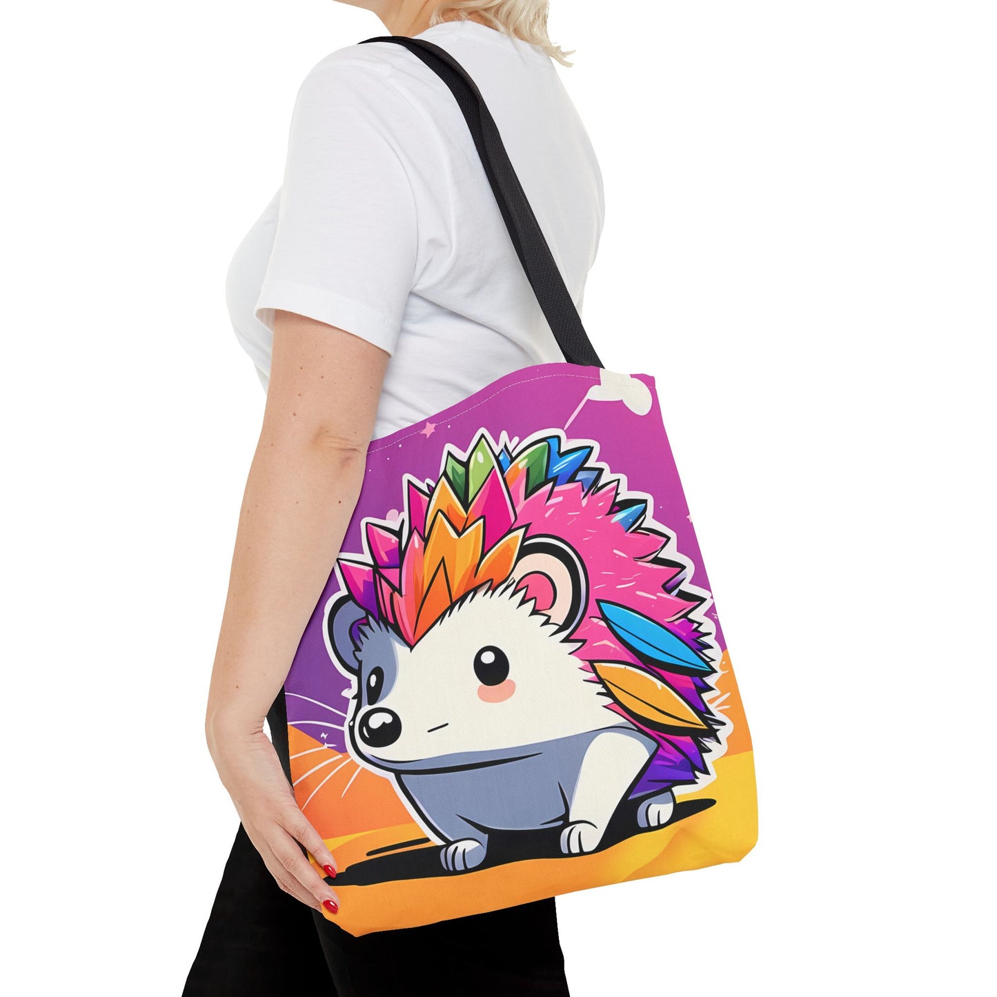 Rainbow Hedgehog Tote Bag