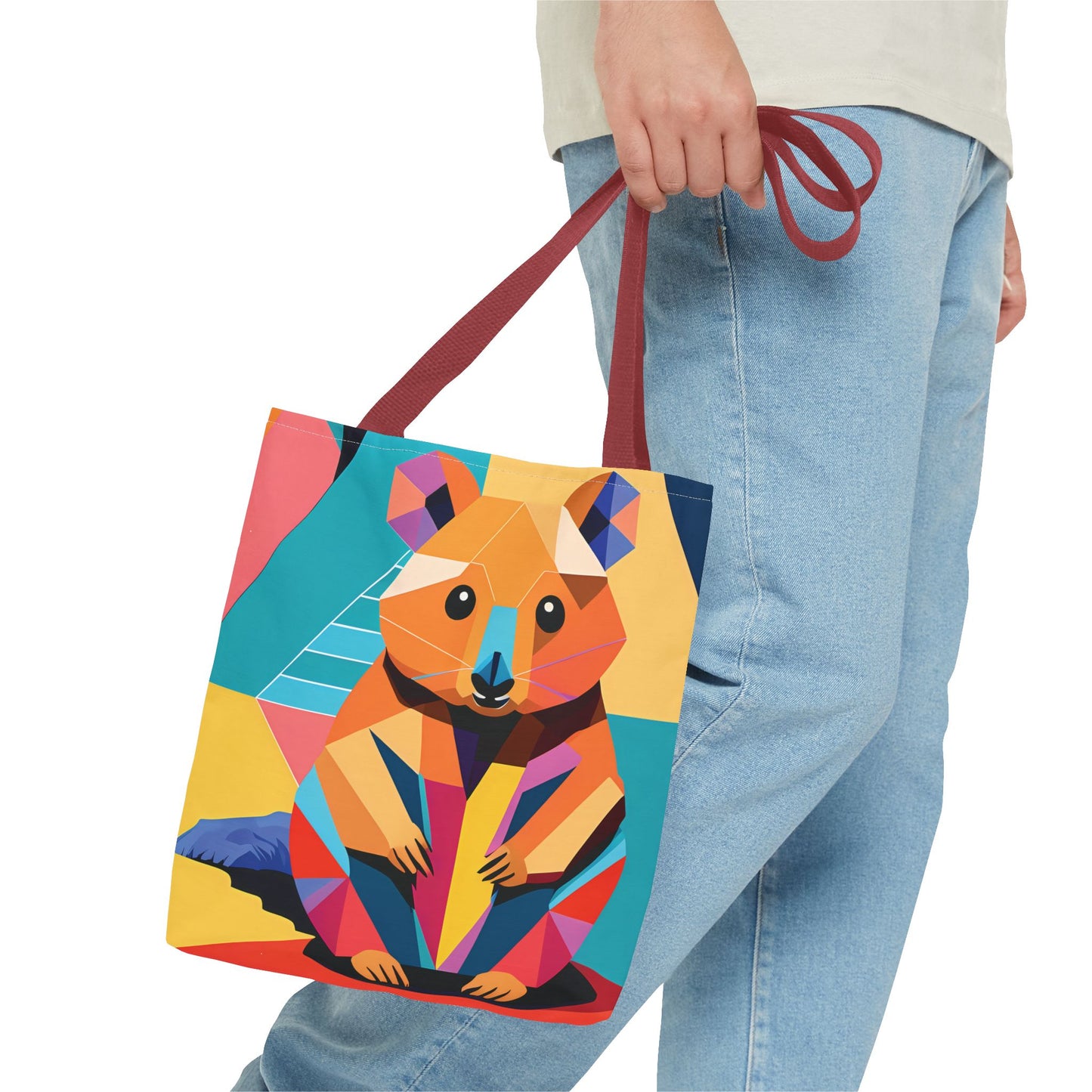 Geometric Quokka Tote Bag