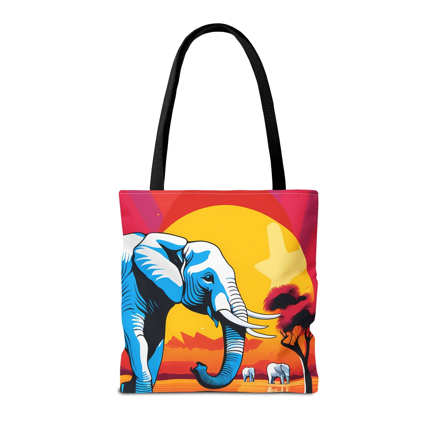 Safari Sunset Elephant Tote Bag