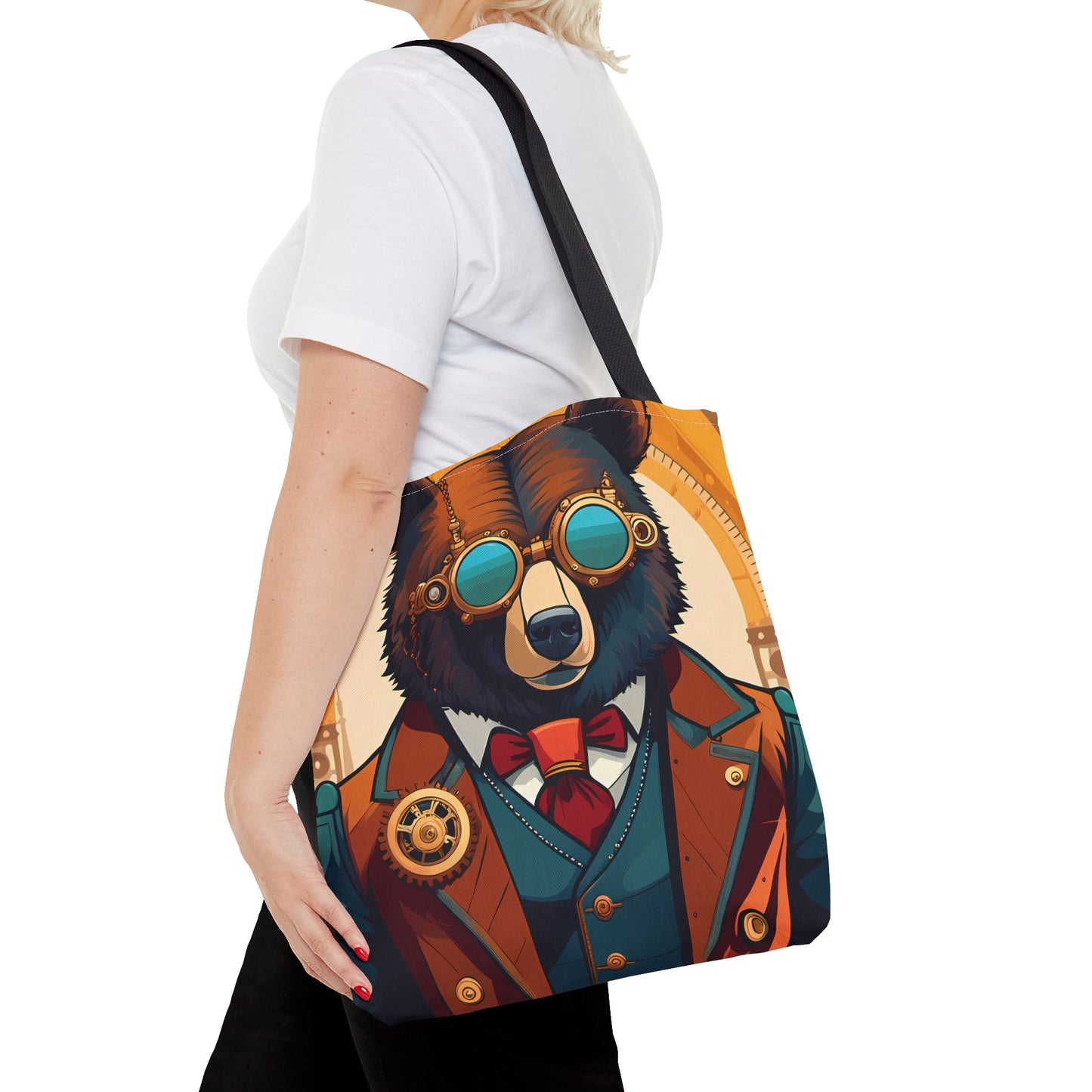 Steampunk Bear Tote Bag