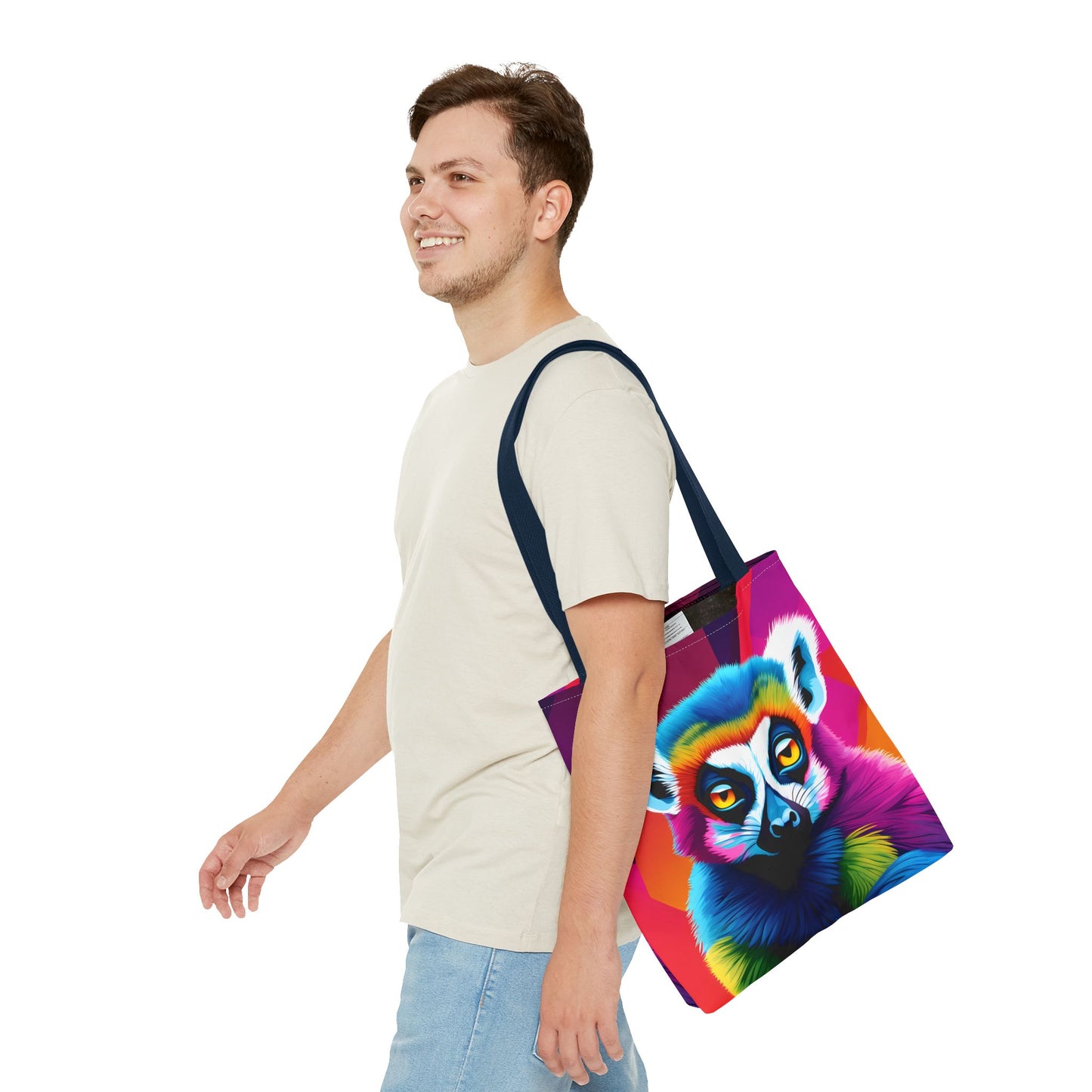 Psychedelic Lemur Tote Bag