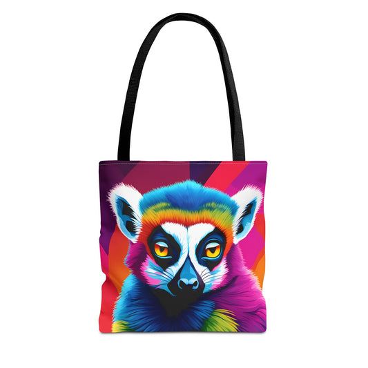 Psychedelic Lemur Tote Bag