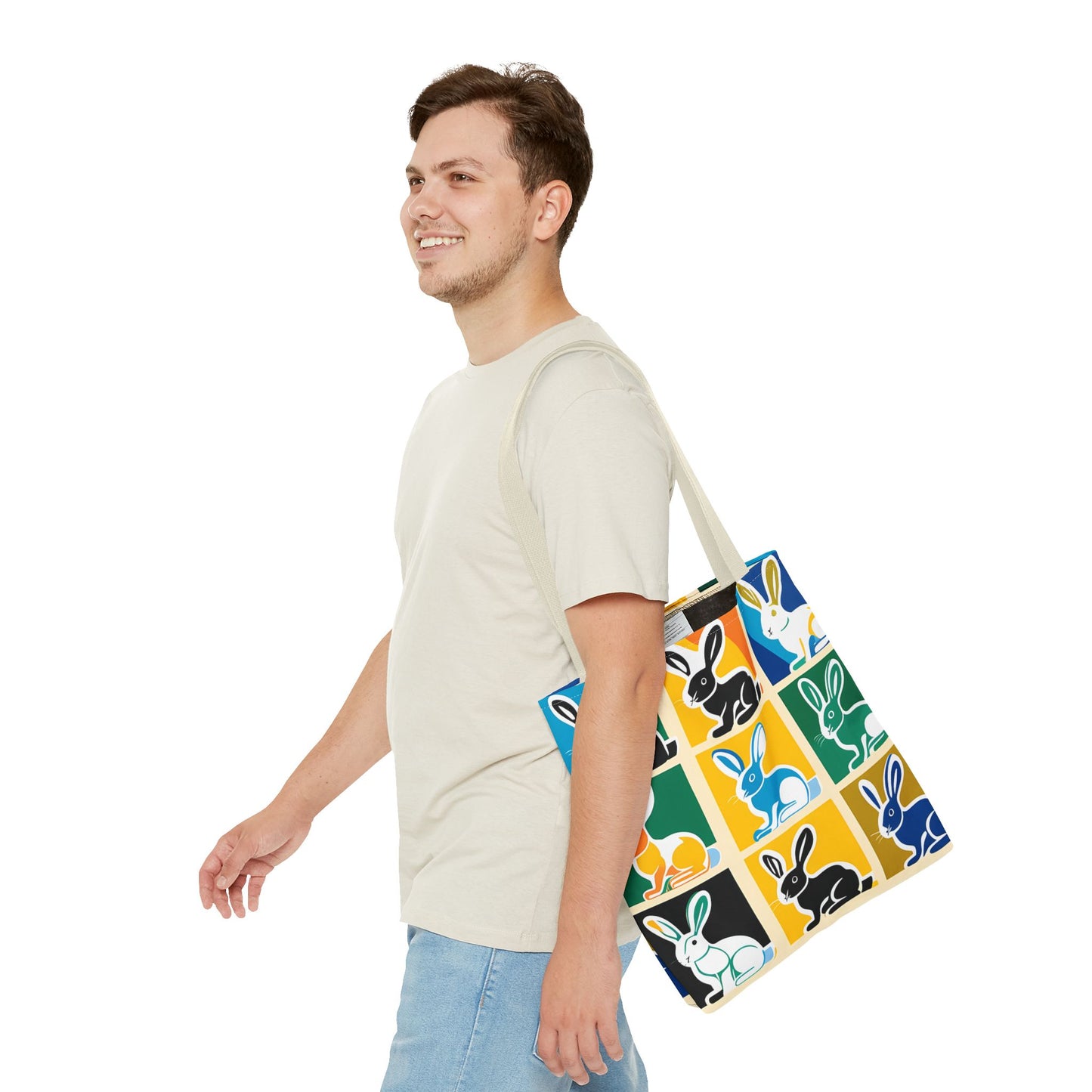 Rabbit Patchwork Tote Bag