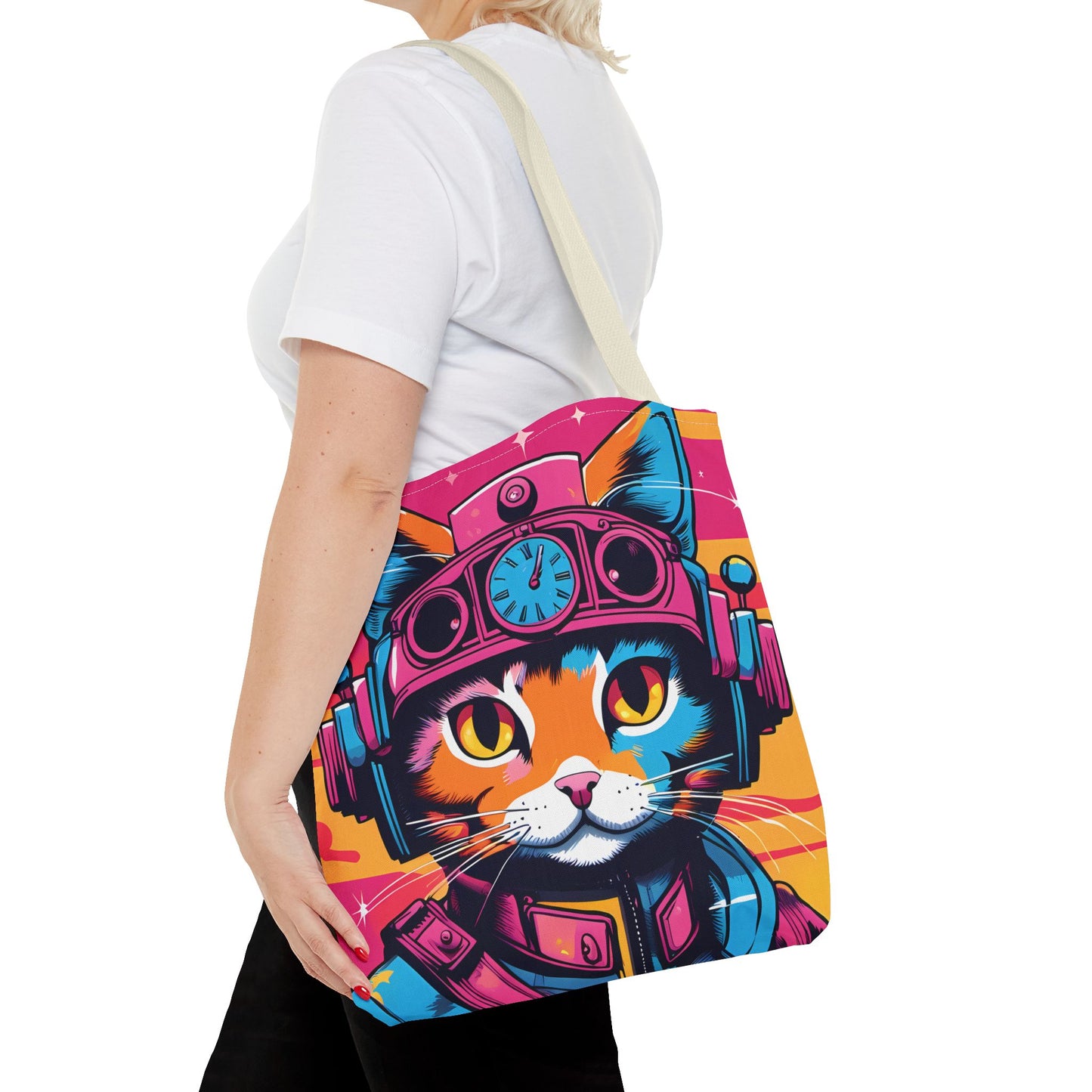 Futuristic Cat Tote Bag