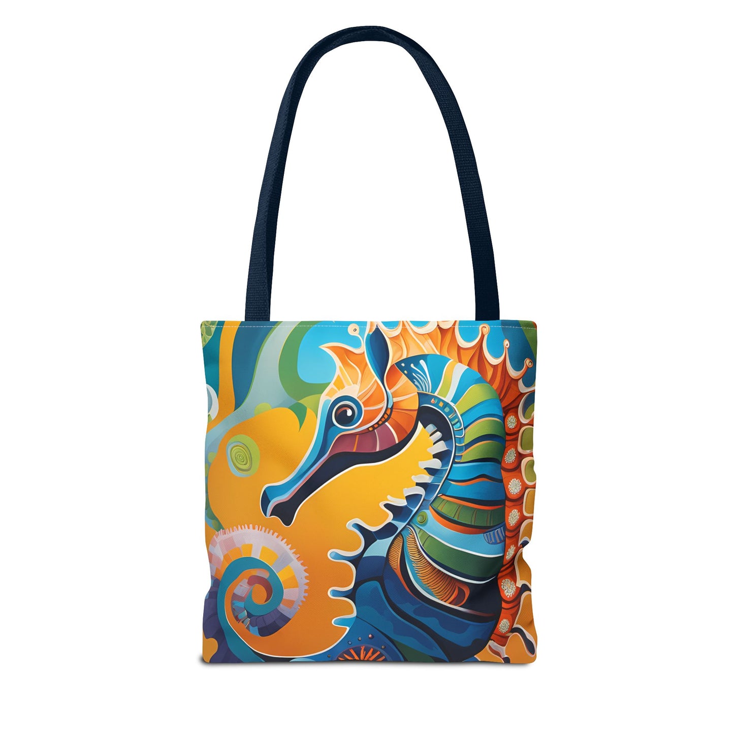 Psychedelic Seahorse Tote Bag