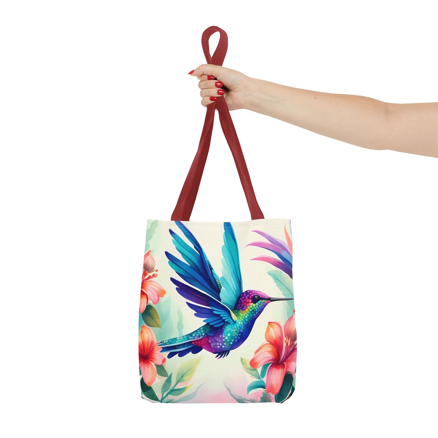 Floral Hummingbird Tote Bag