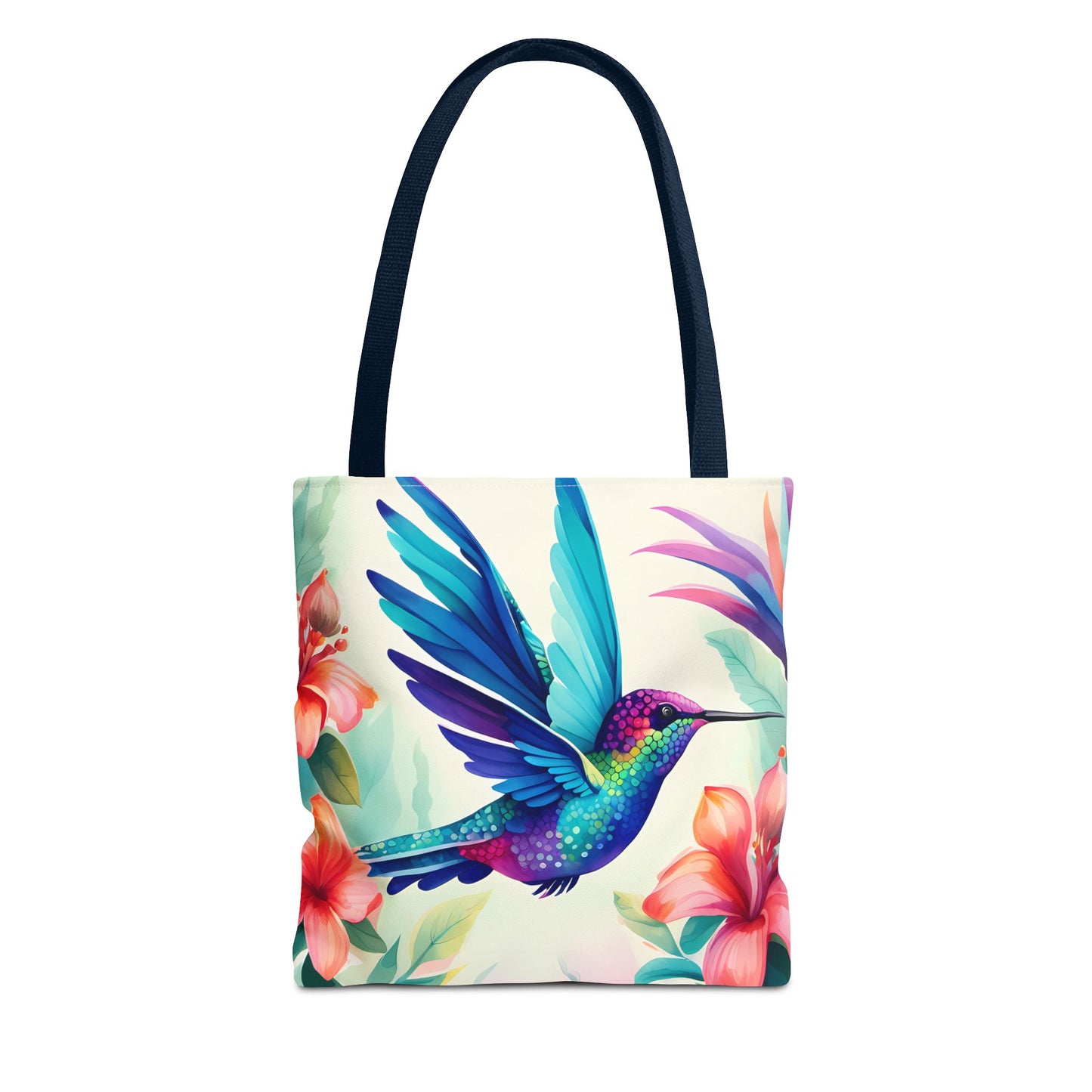 Floral Hummingbird Tote Bag