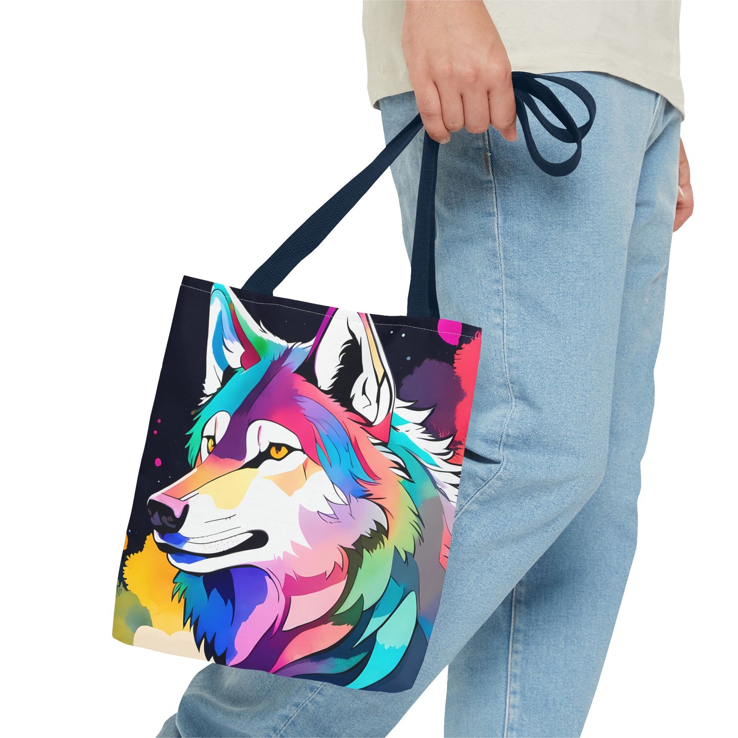 Cosmic Wolf Tote Bag