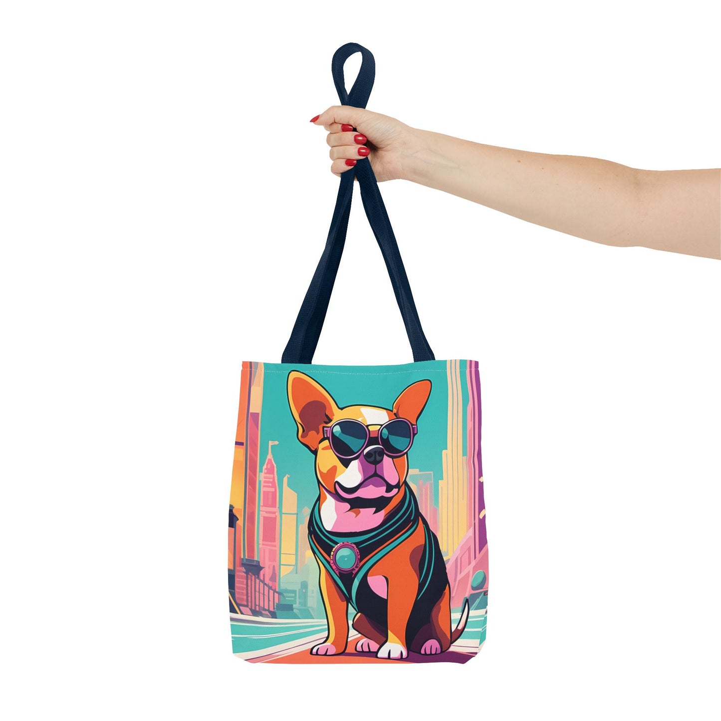 Cool Dog Cityscape Tote Bag