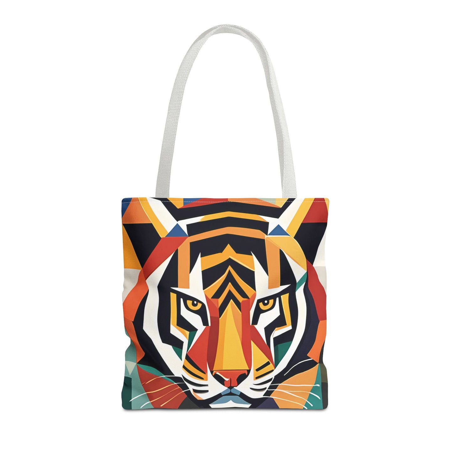Geometric Tiger Face Tote Bag