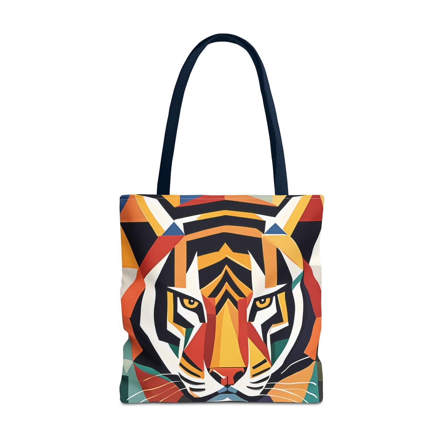 Geometric Tiger Face Tote Bag