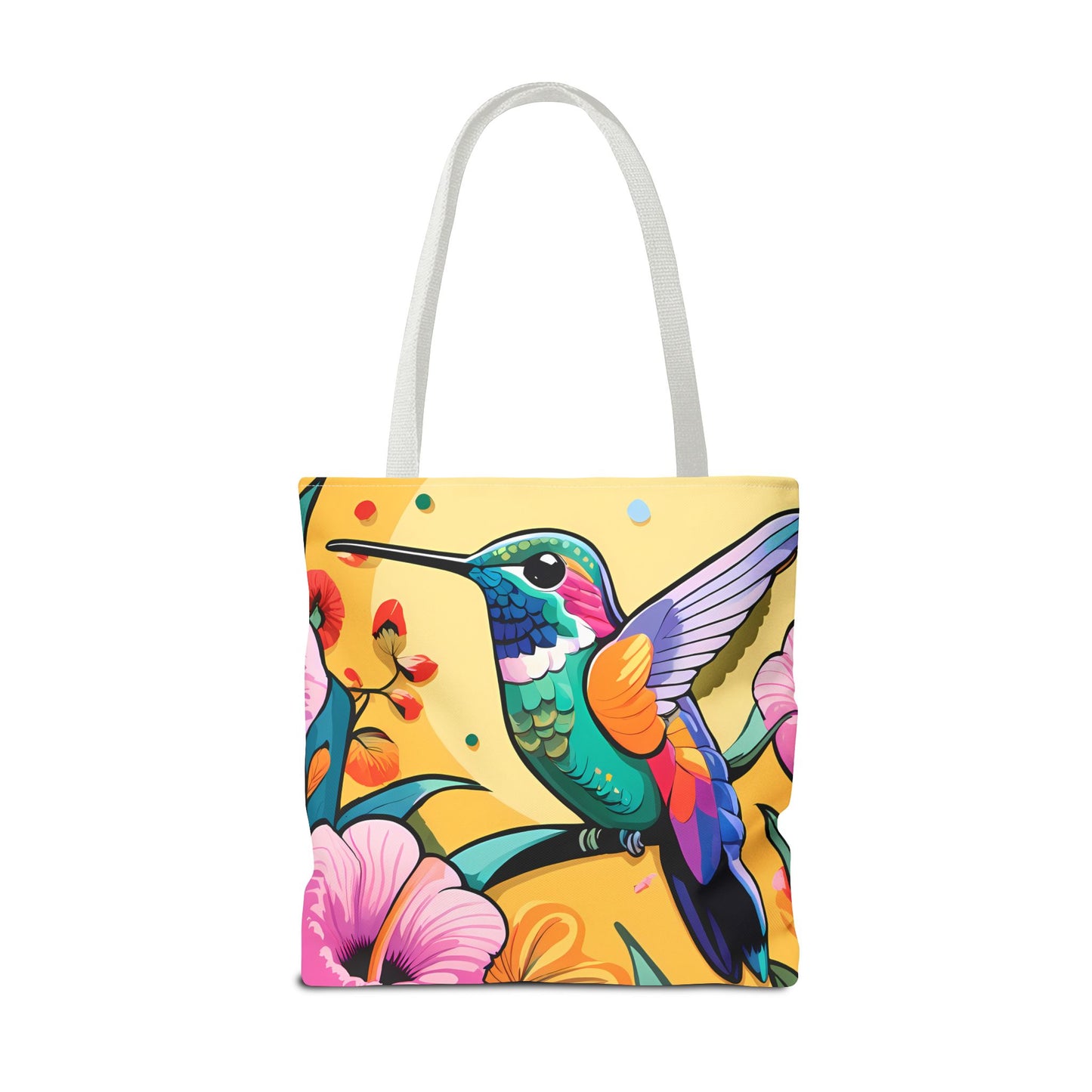 Floral Hummingbird Tote Bag