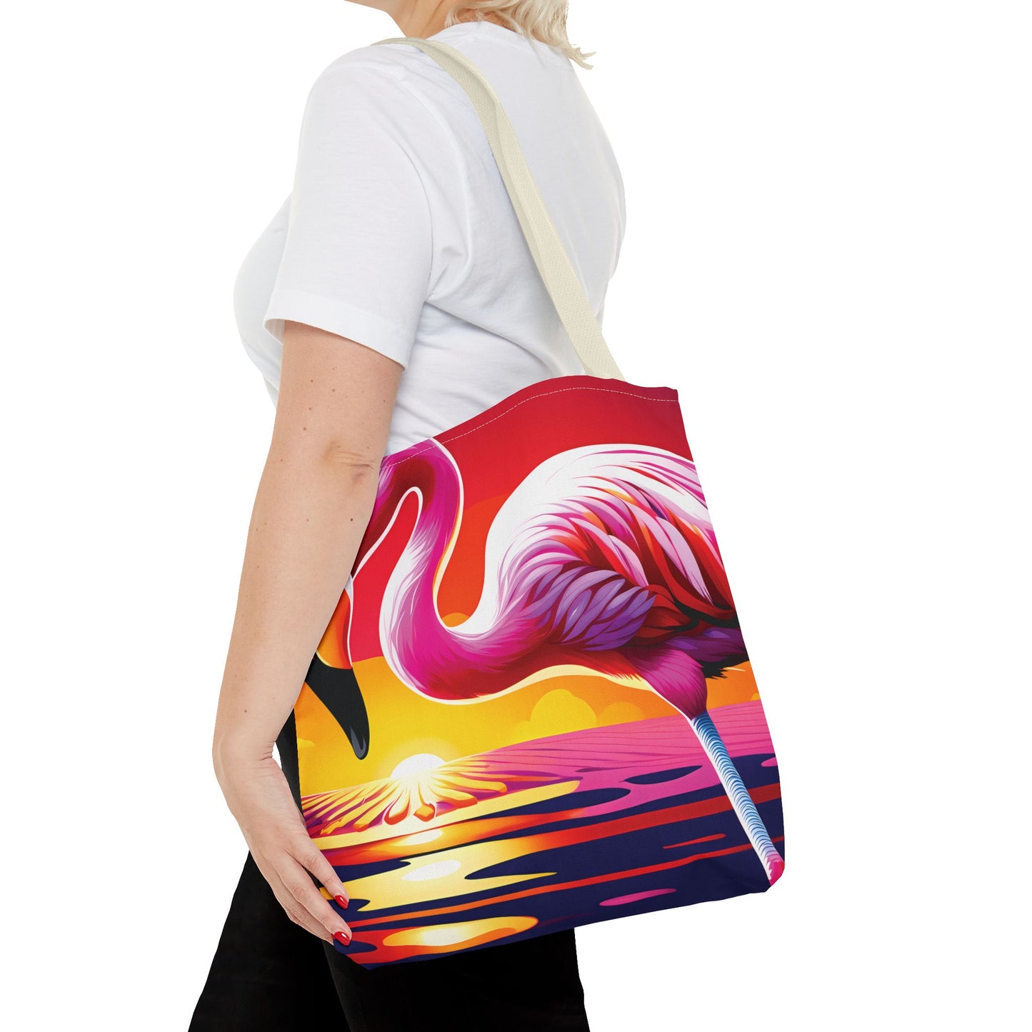 Sunset Flamingo Tote Bag