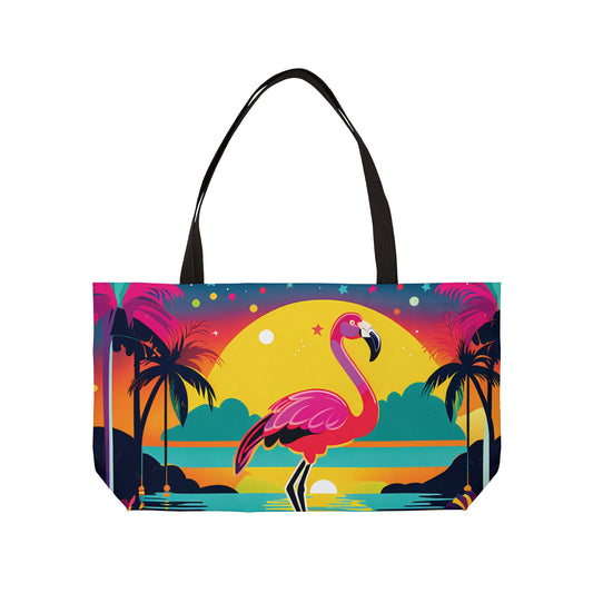 Sunset Tropical Flamingo Tote Bag