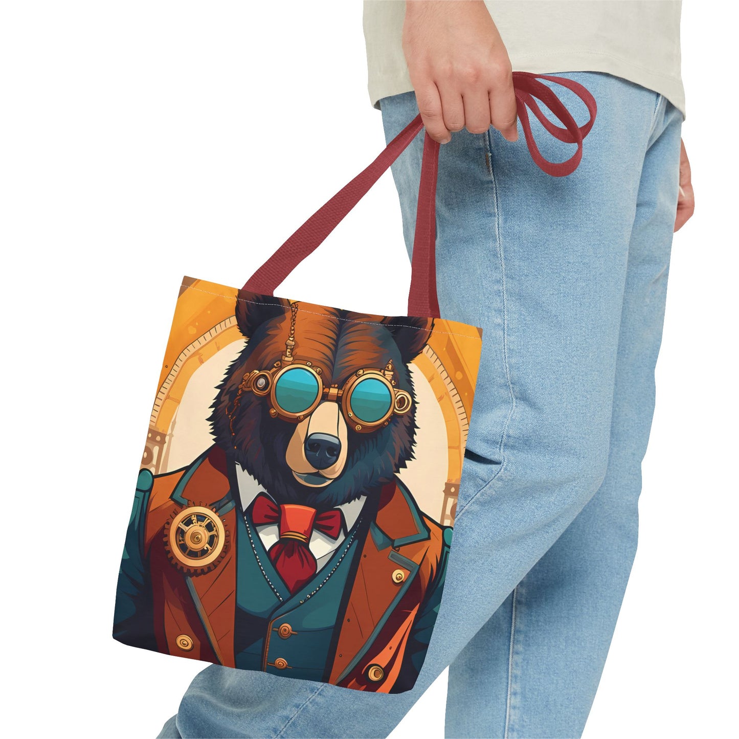 Steampunk Bear Tote Bag