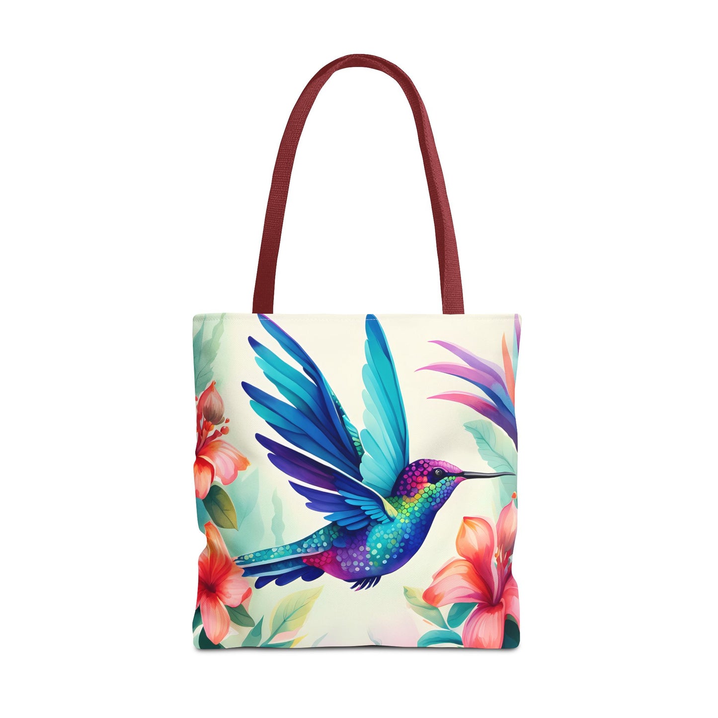 Floral Hummingbird Tote Bag