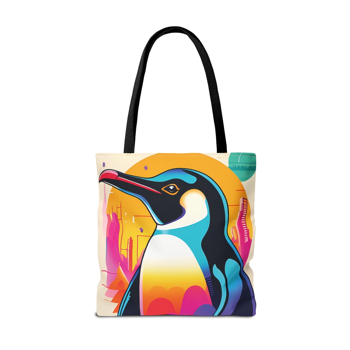 Penguin Cityscape Tote Bag