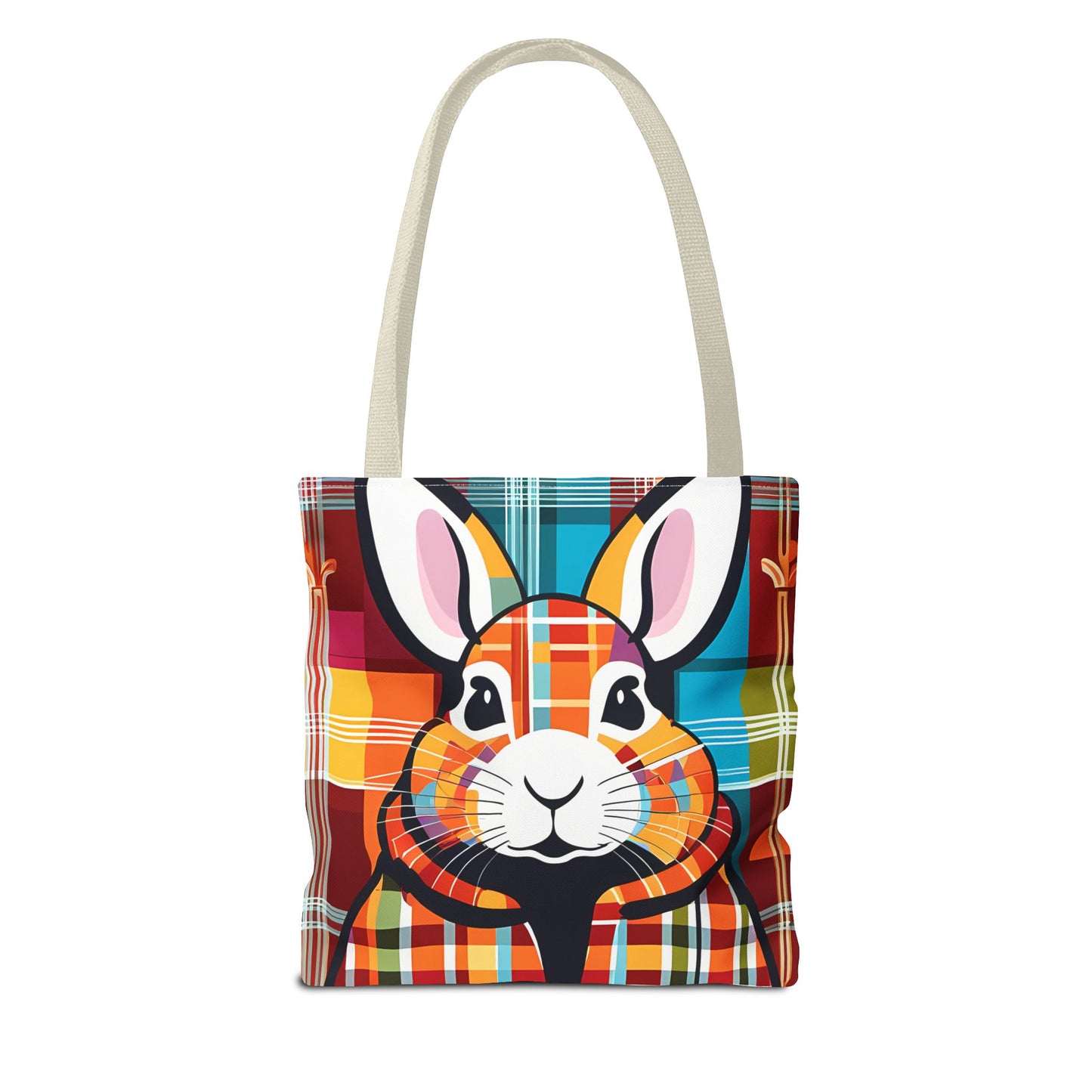 Plaid Bunny Tote Bag