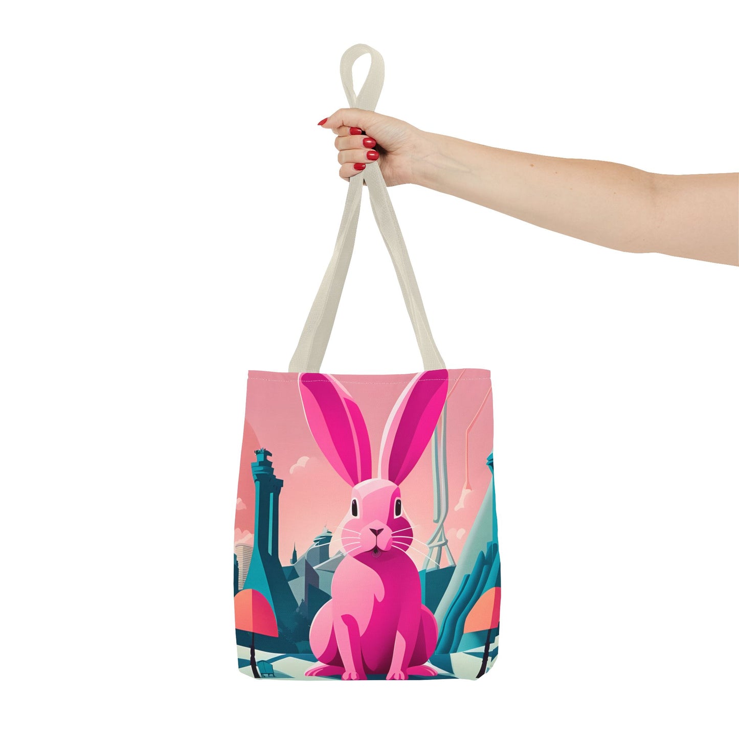 Urban Pink Rabbit Tote Bag