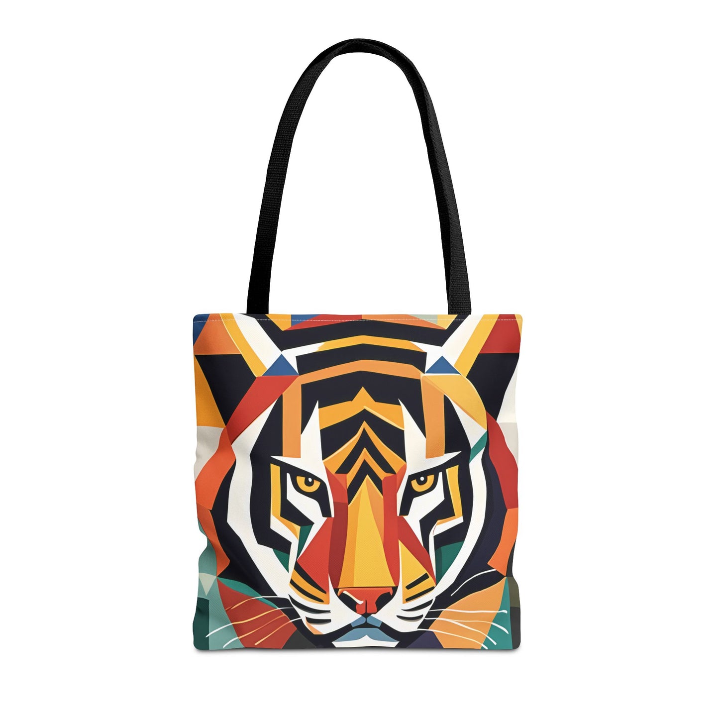 Geometric Tiger Face Tote Bag