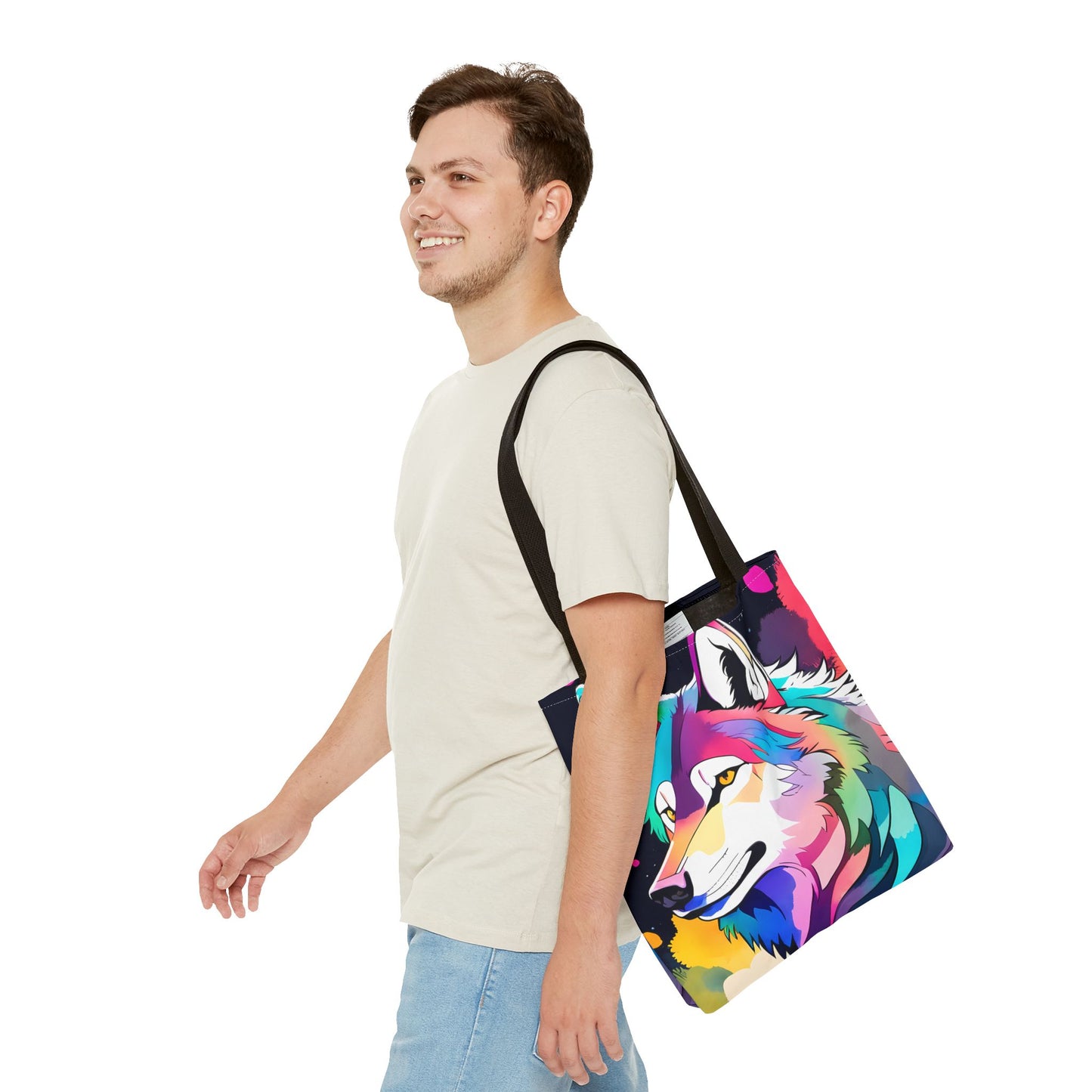 Cosmic Wolf Tote Bag