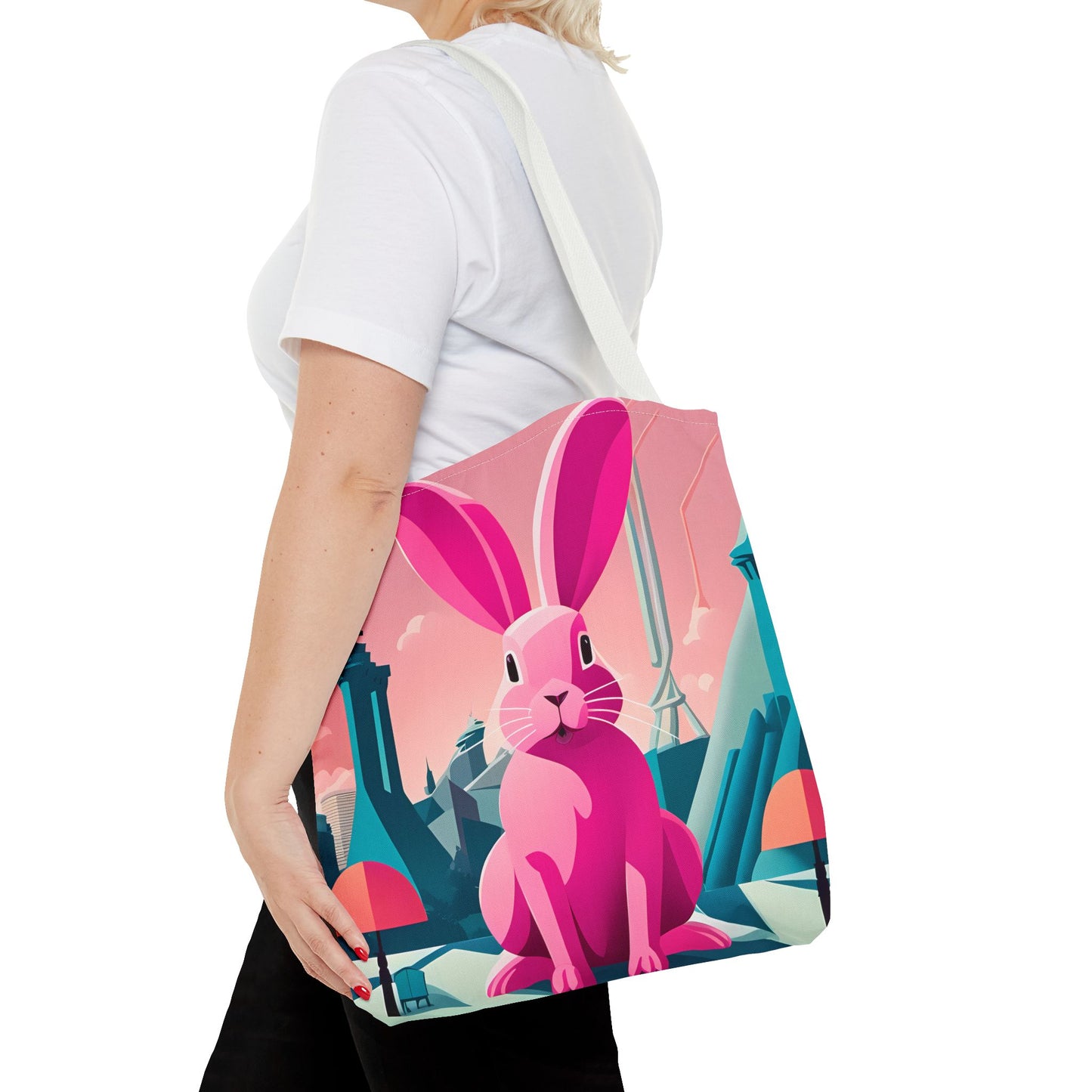 Urban Pink Rabbit Tote Bag