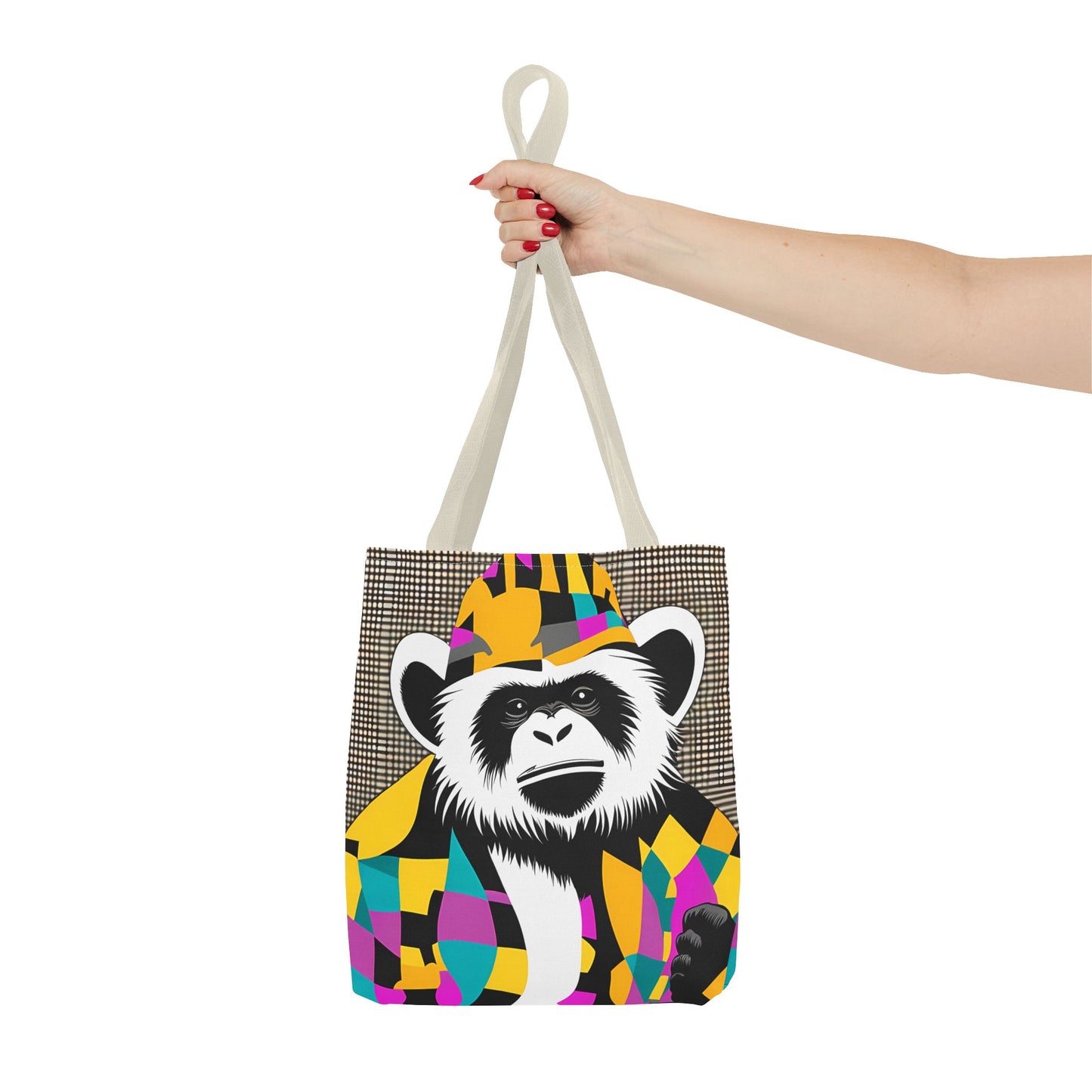 Geometric Monkey Tote Bag