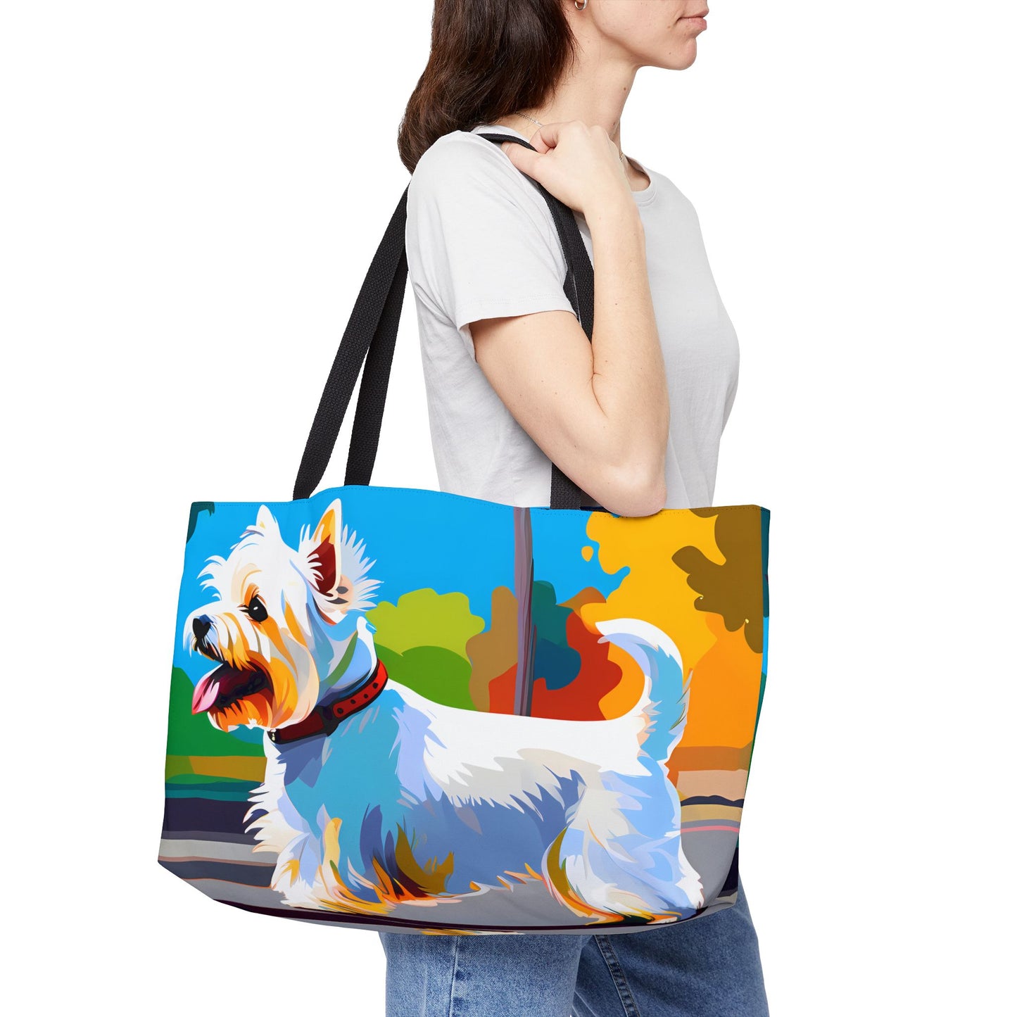 West Highland Terrier in a Park Tote Bag