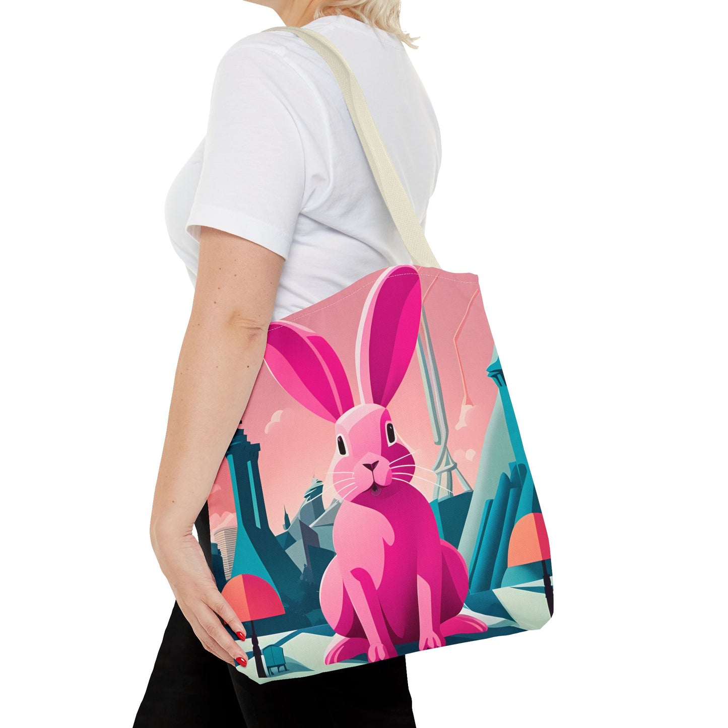 Urban Pink Rabbit Tote Bag