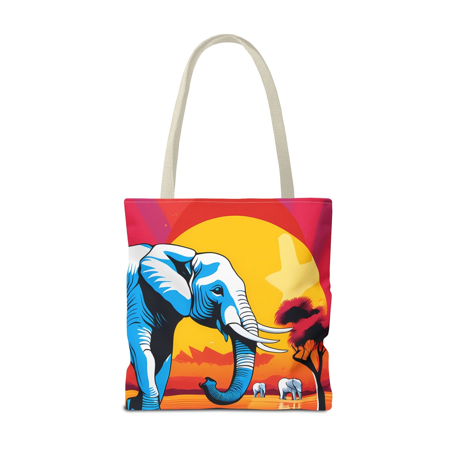 Safari Sunset Elephant Tote Bag