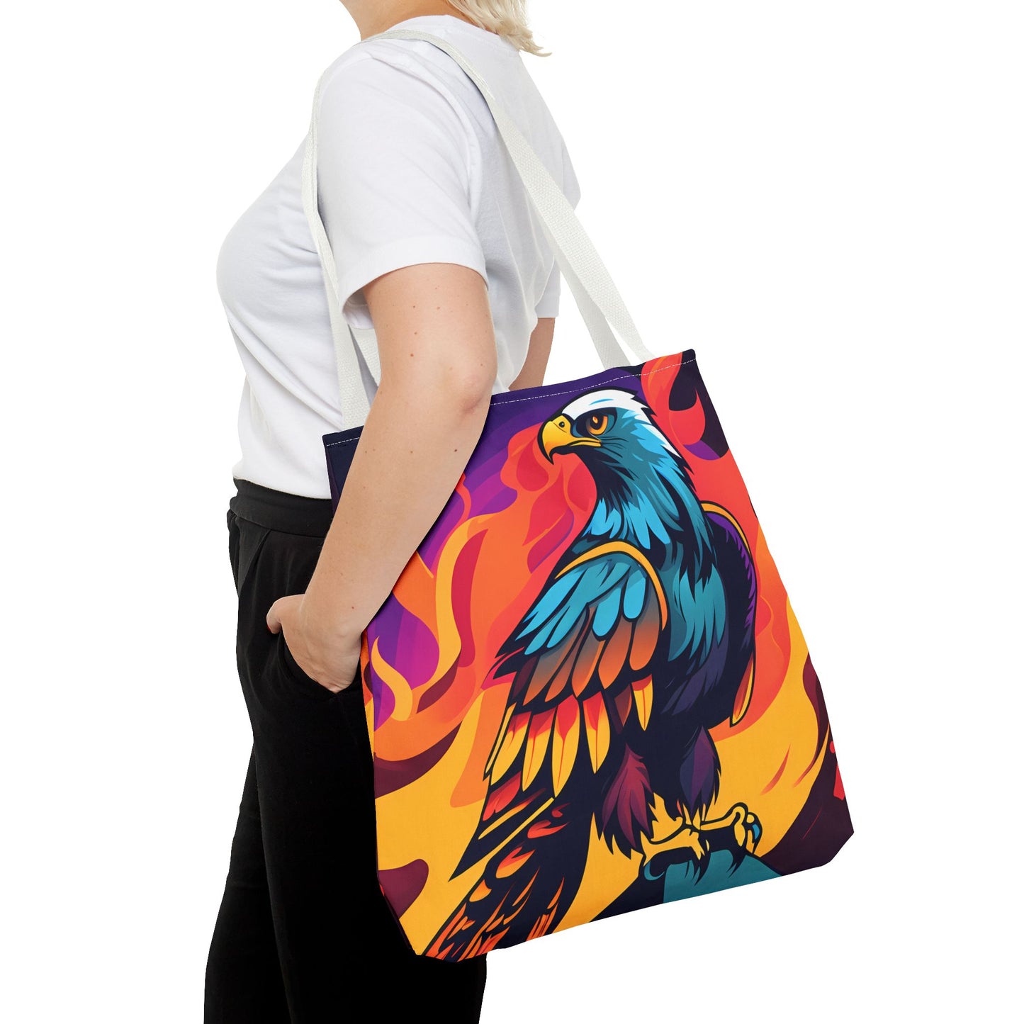 Bold Eagle Fire Tote Bag
