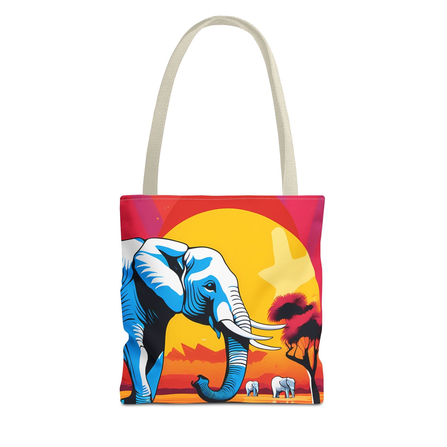 Safari Sunset Elephant Tote Bag