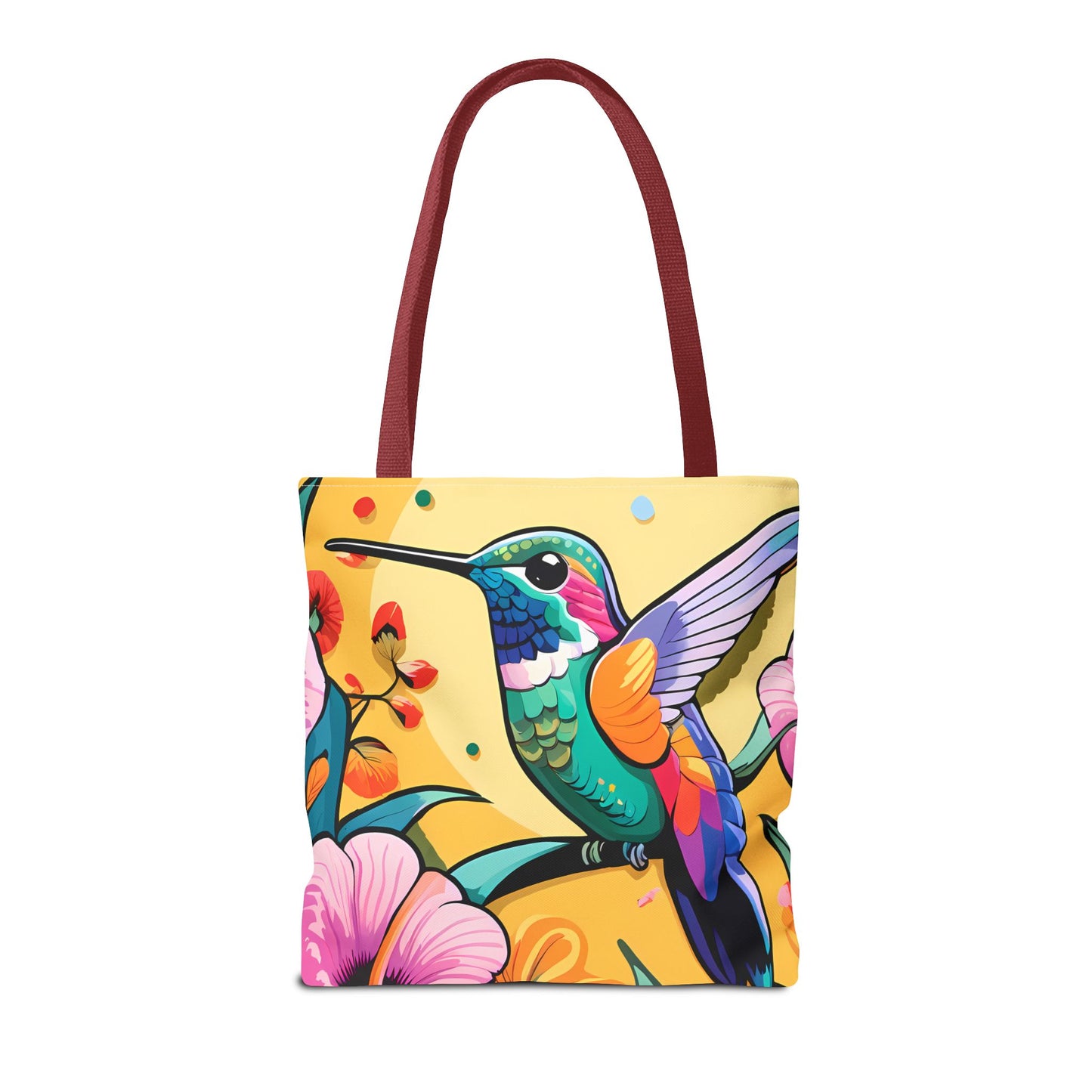 Floral Hummingbird Tote Bag