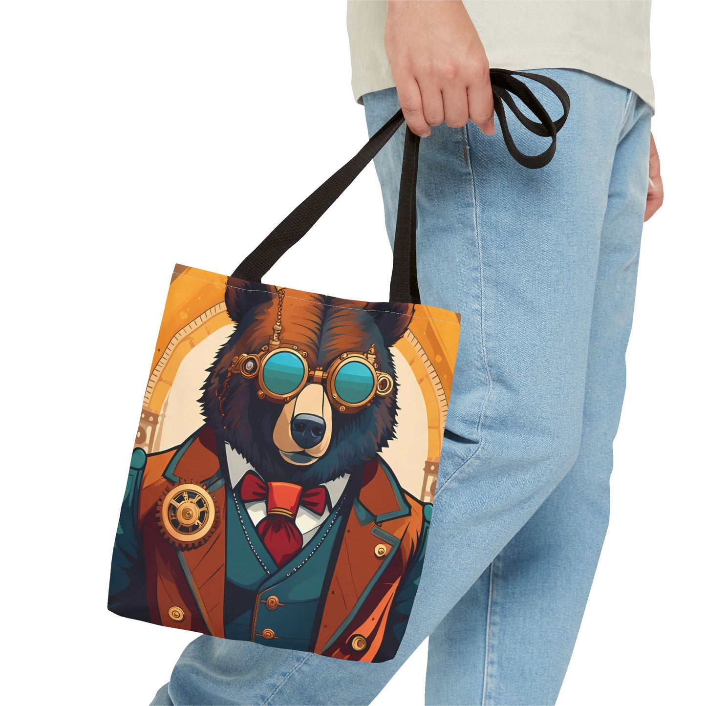 Steampunk Bear Tote Bag