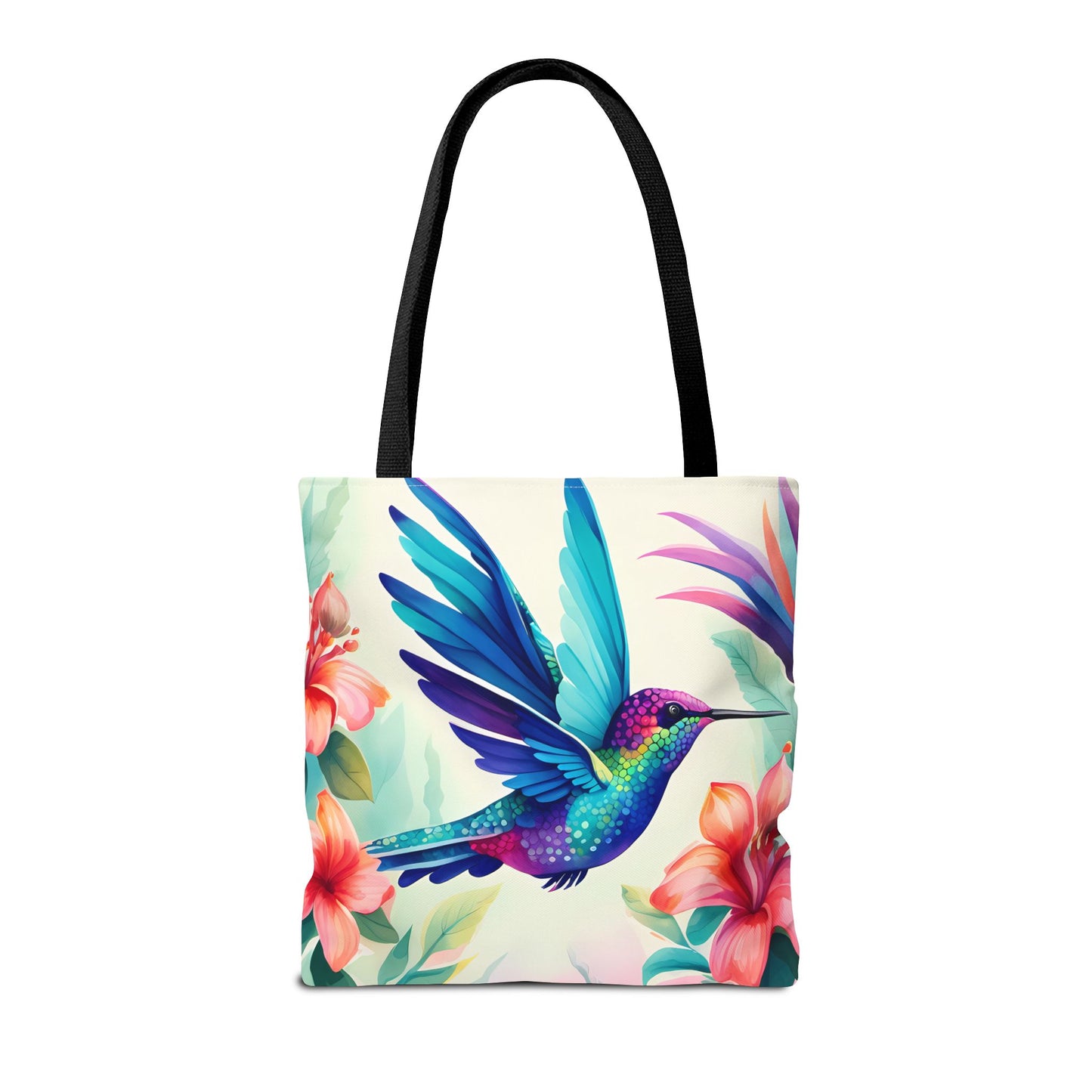 Floral Hummingbird Tote Bag