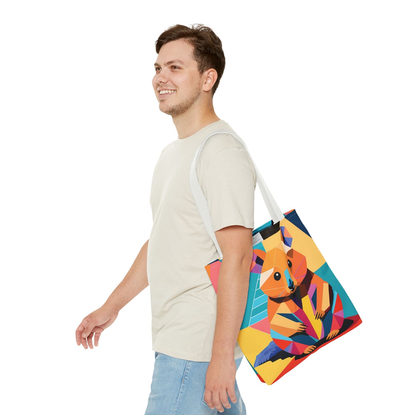 Geometric Quokka Tote Bag