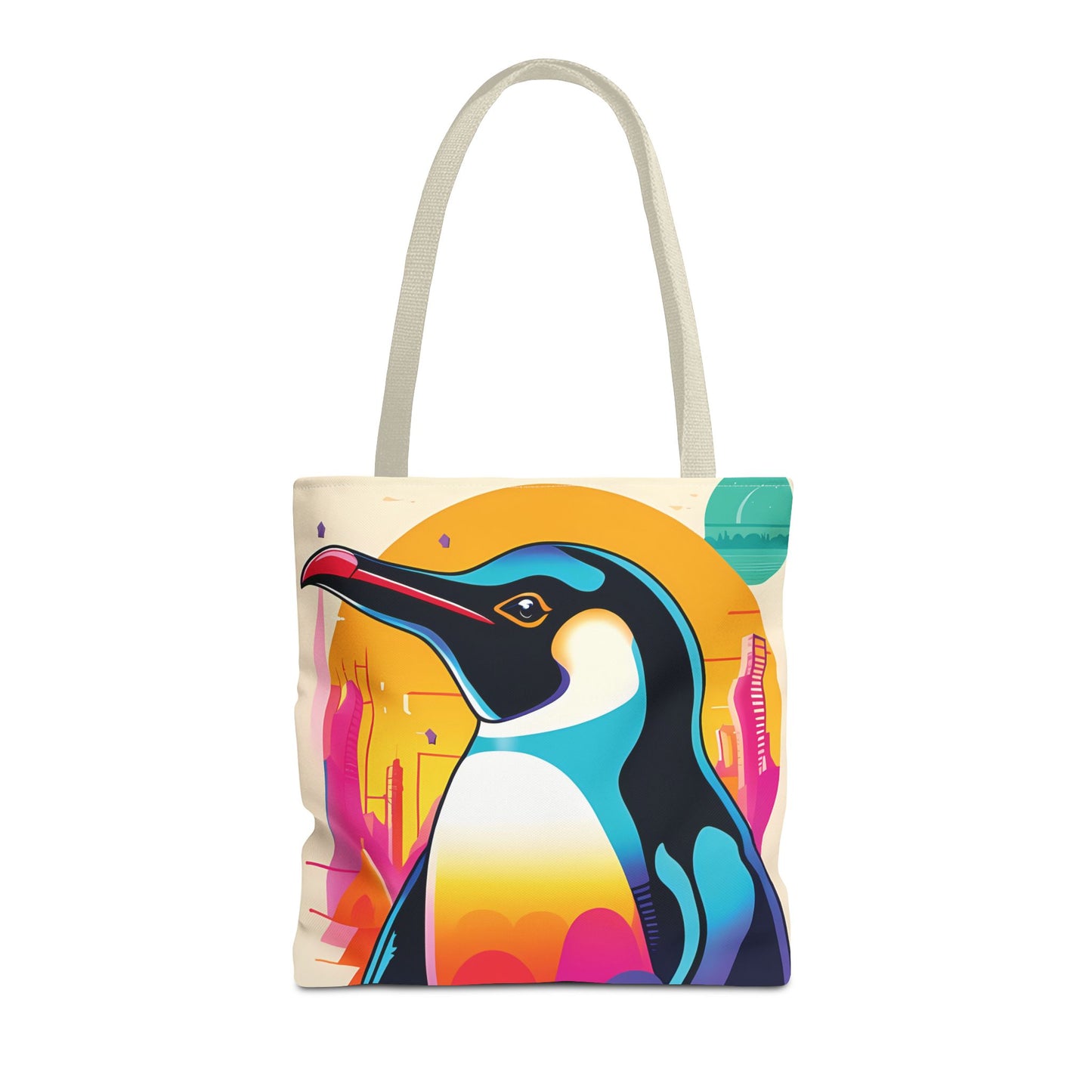 Penguin Cityscape Tote Bag