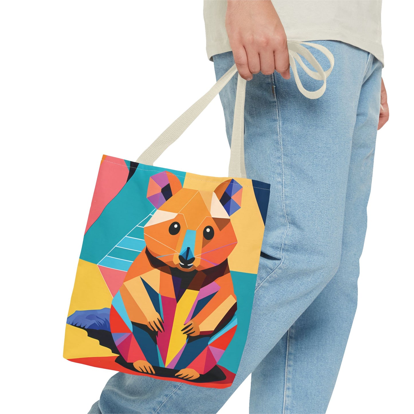 Geometric Quokka Tote Bag