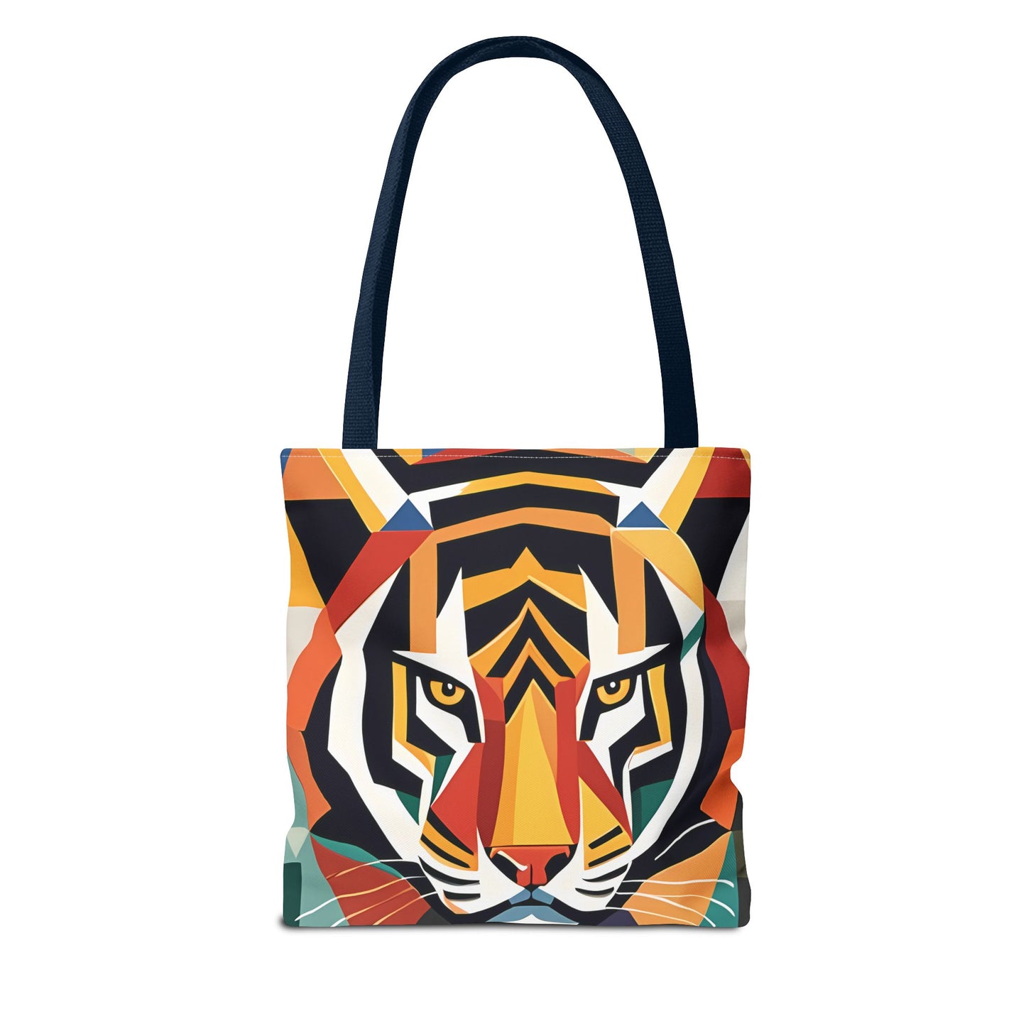 Geometric Tiger Face Tote Bag